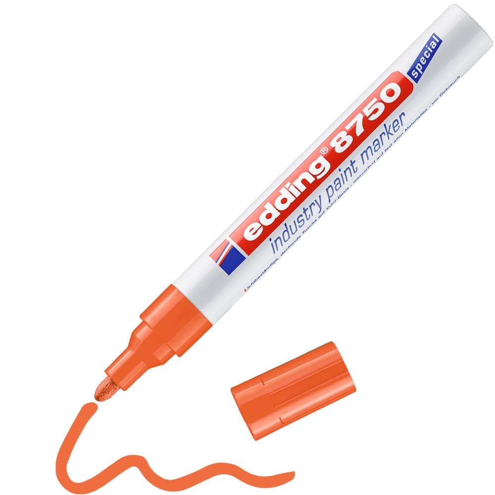 Paintmarker edding 8750 industrie 2-4mm oranje 2