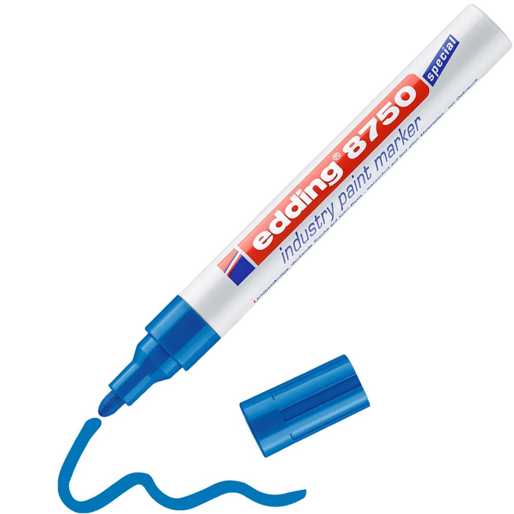 Paintmarker edding 8750 industrie 2-4mm blauw 2