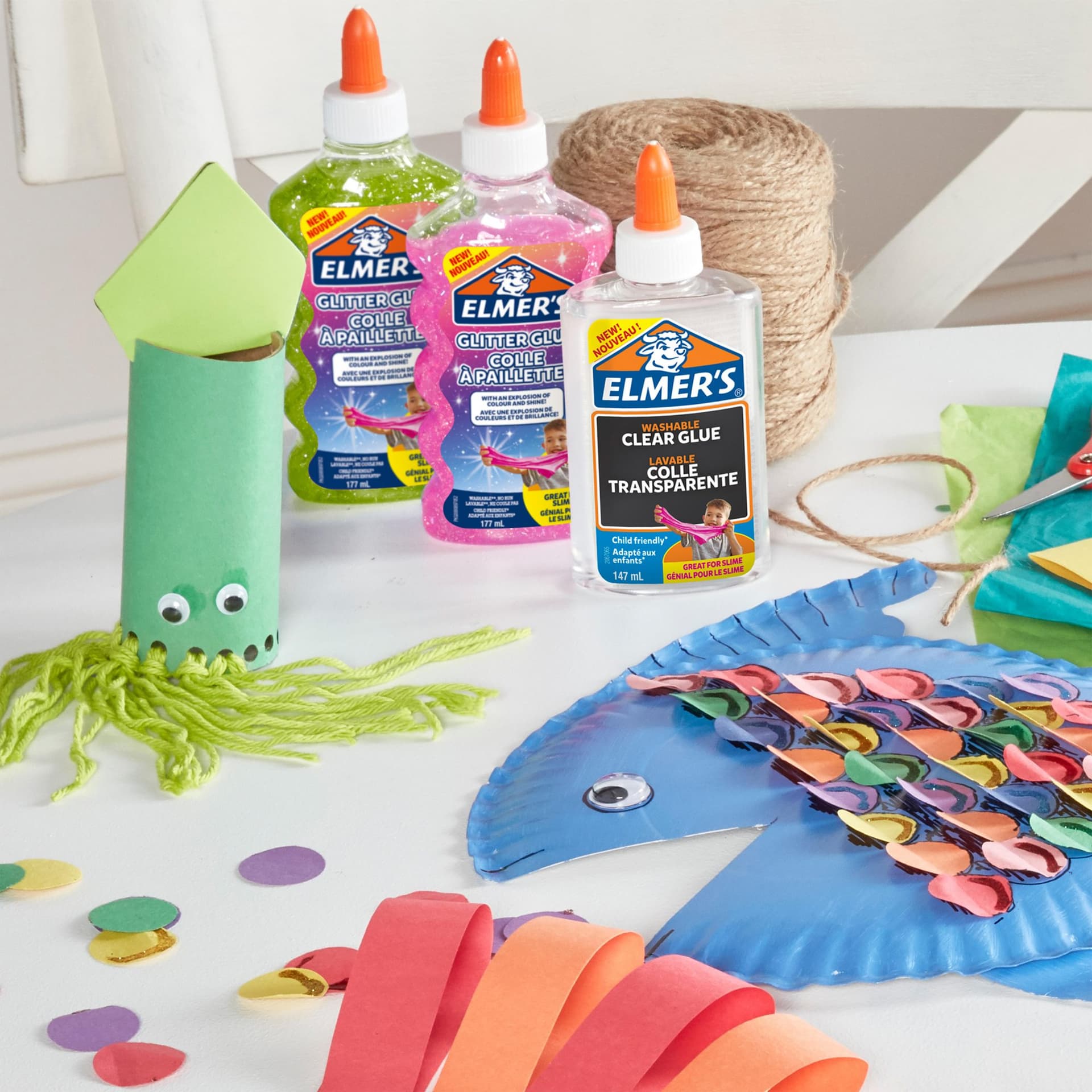 Kinderlijm Elmer's glitter zwart 7