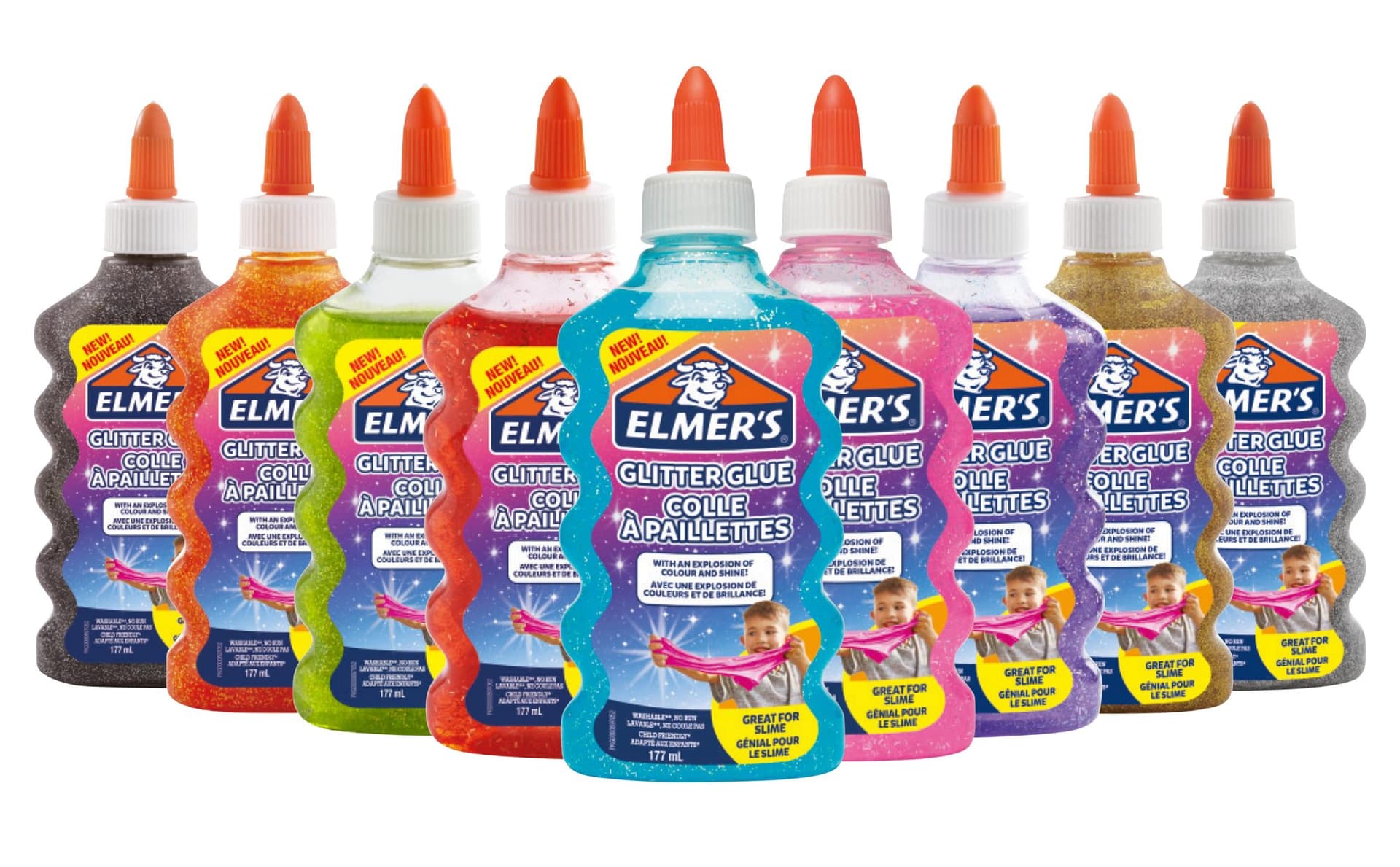 Kinderlijm Elmer's glitter zwart 9