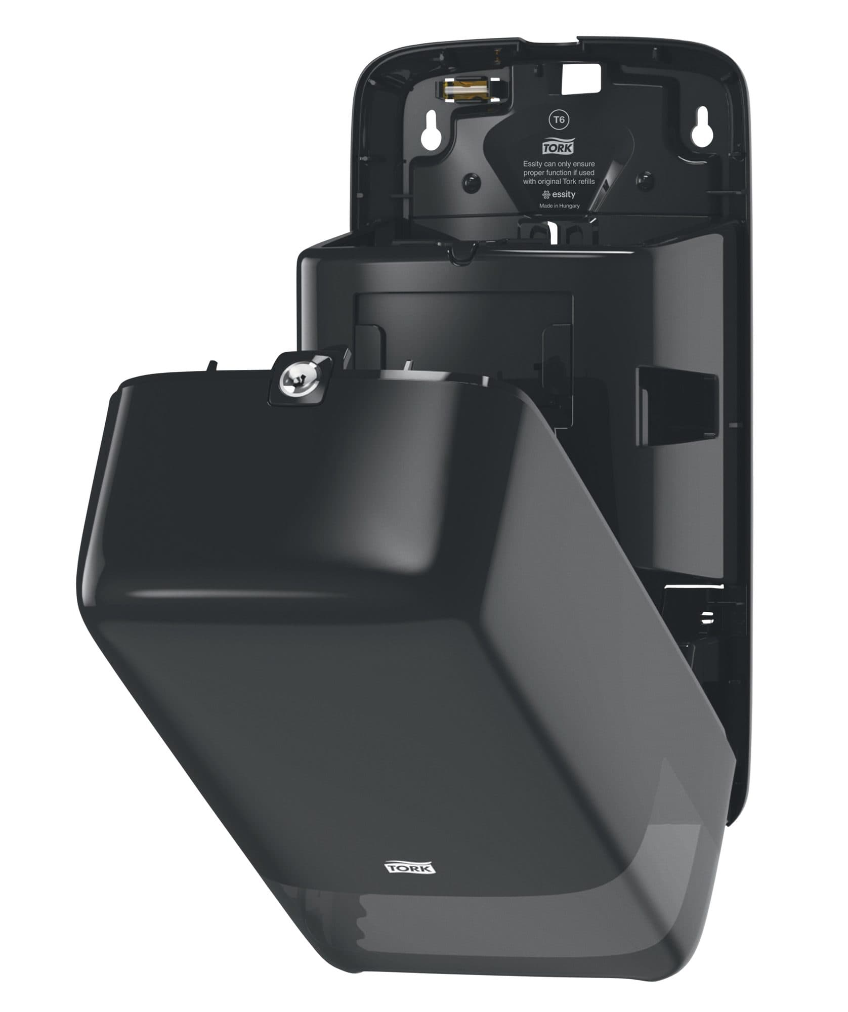Toiletpapierdispenser Tork T6 Elevation medium duo zwart 557508 4