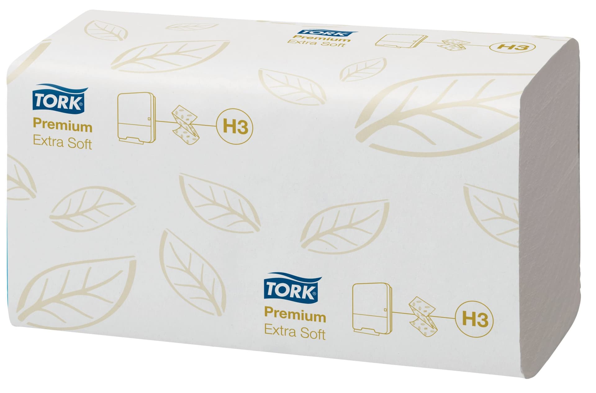 Handdoek Tork H3 Premium singlefold 2-laags 226x230mm 15x200 vel wit 100278 2
