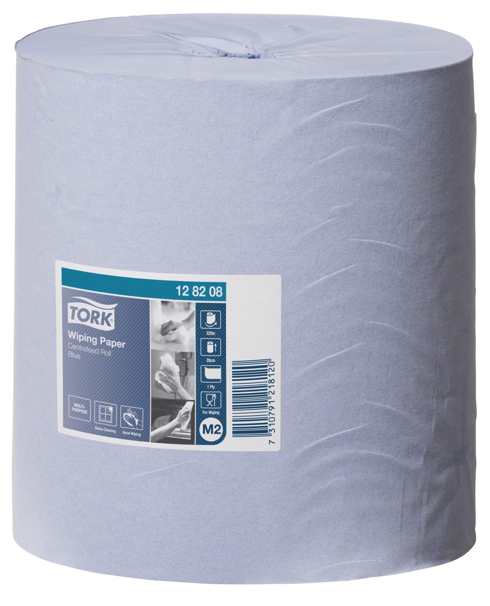 Poetspapier Tork M2 Advanced 1-laags 320m blauw 128208 2