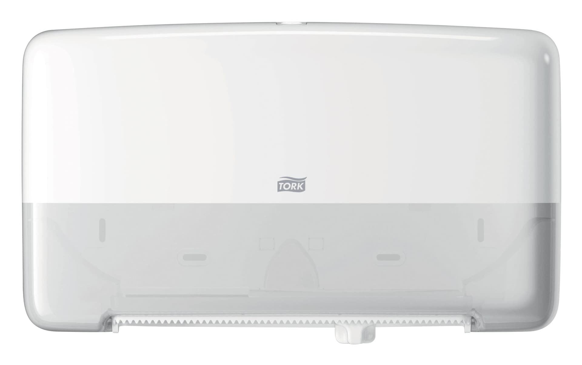 Toiletpapierdispenser Tork T2 Elevation jumbo klein duo wit 555500 2
