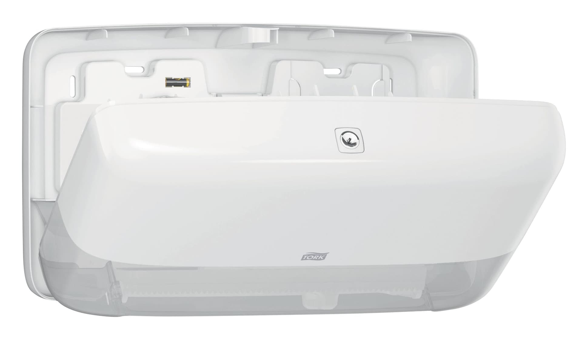 Toiletpapierdispenser Tork T2 Elevation jumbo klein duo wit 555500 4