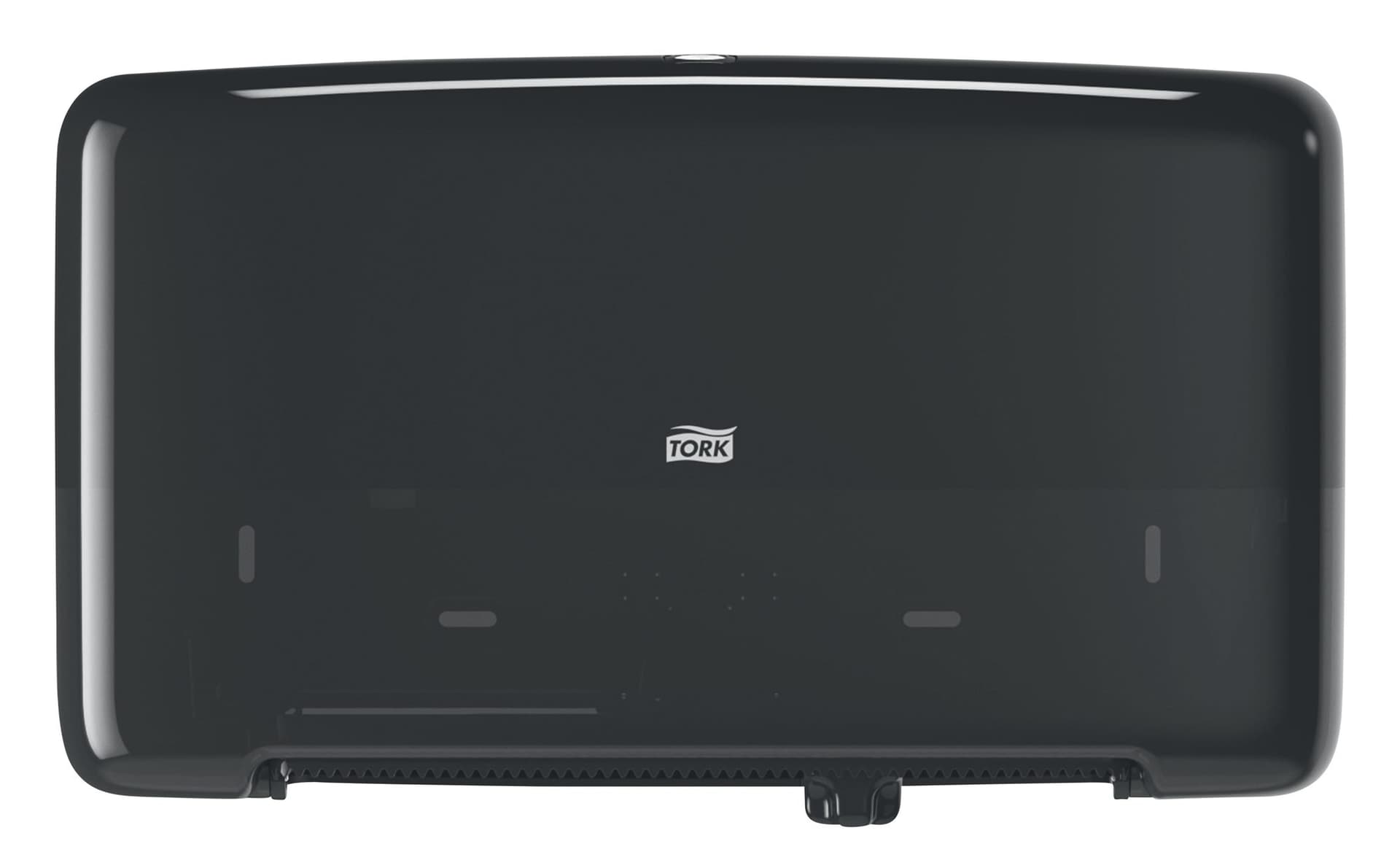 Toiletpapierdispenser Tork T2 Elevation jumbo klein duo zwart 555508 2