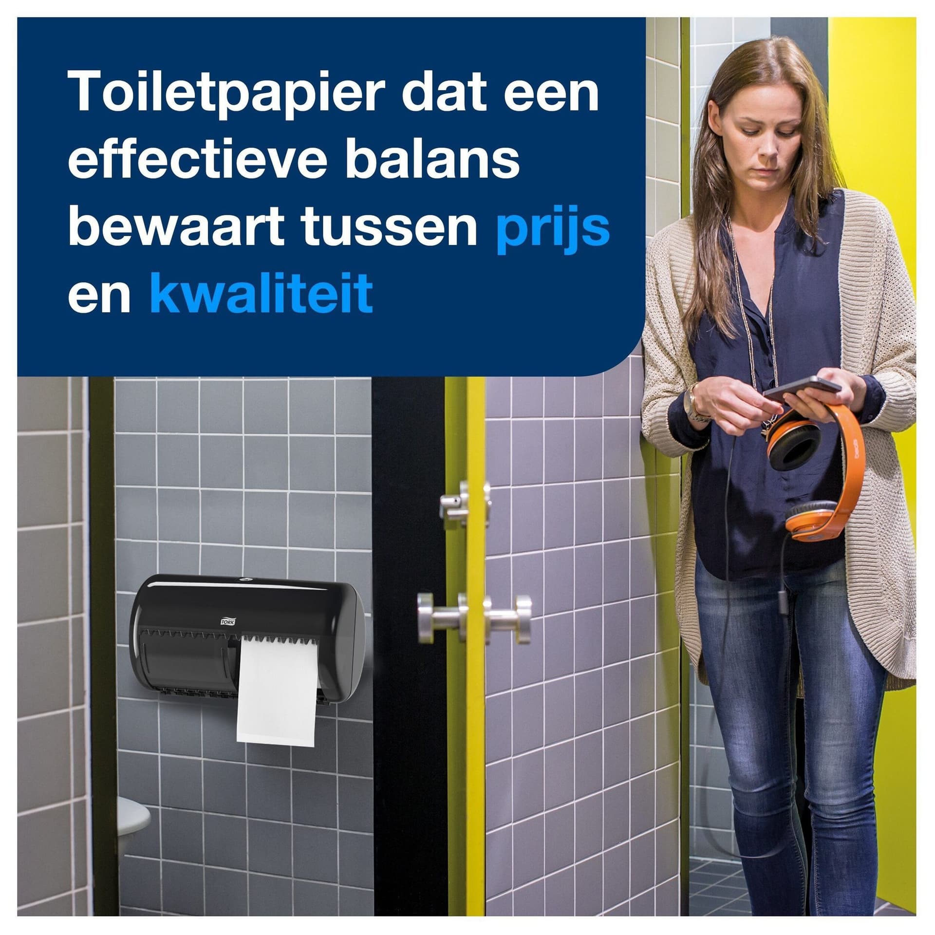 Toiletpapierdispenser Tork T4 Elevation duo zwart 557008 4