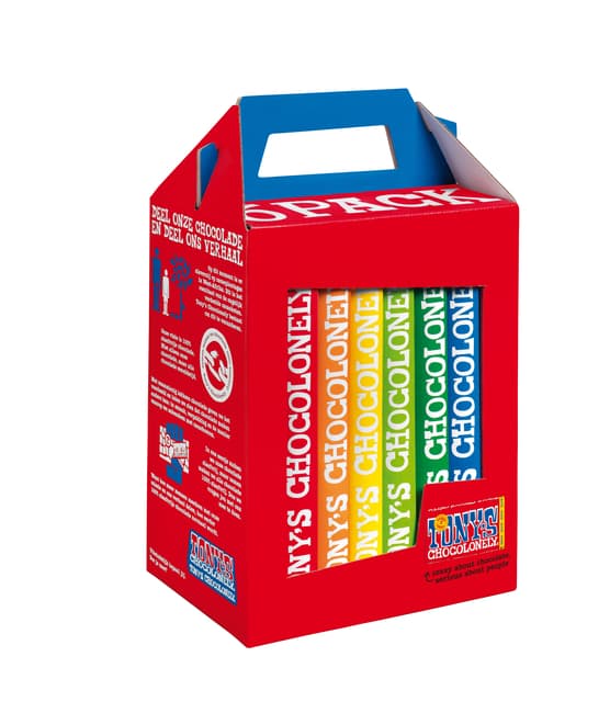 Chocolade Tony's Chocolonely Rainbowpack Classic 6 repen à 180gr 2