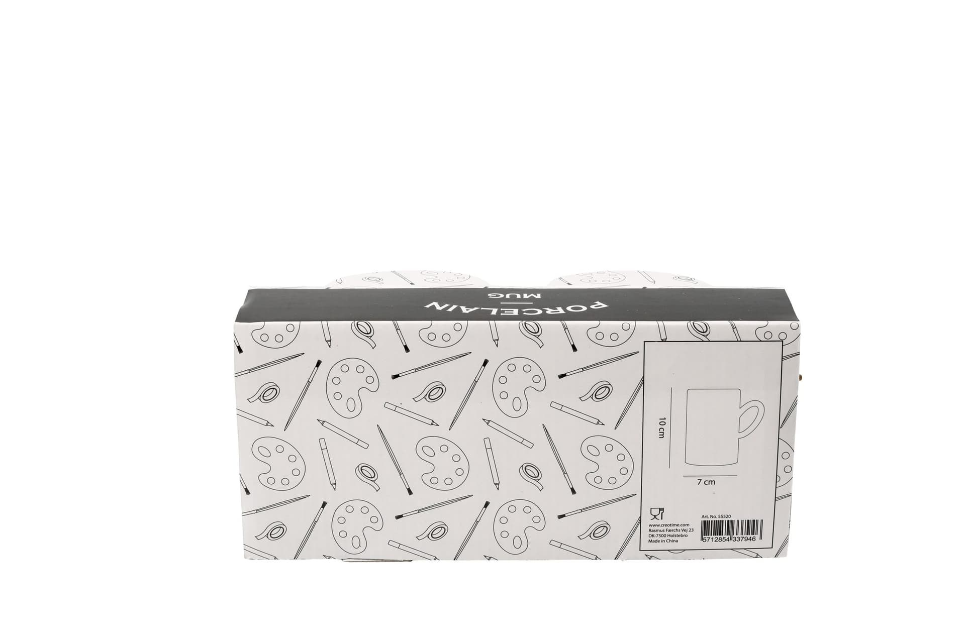 Mok Creativ Company porselein 2 stuks wit 2