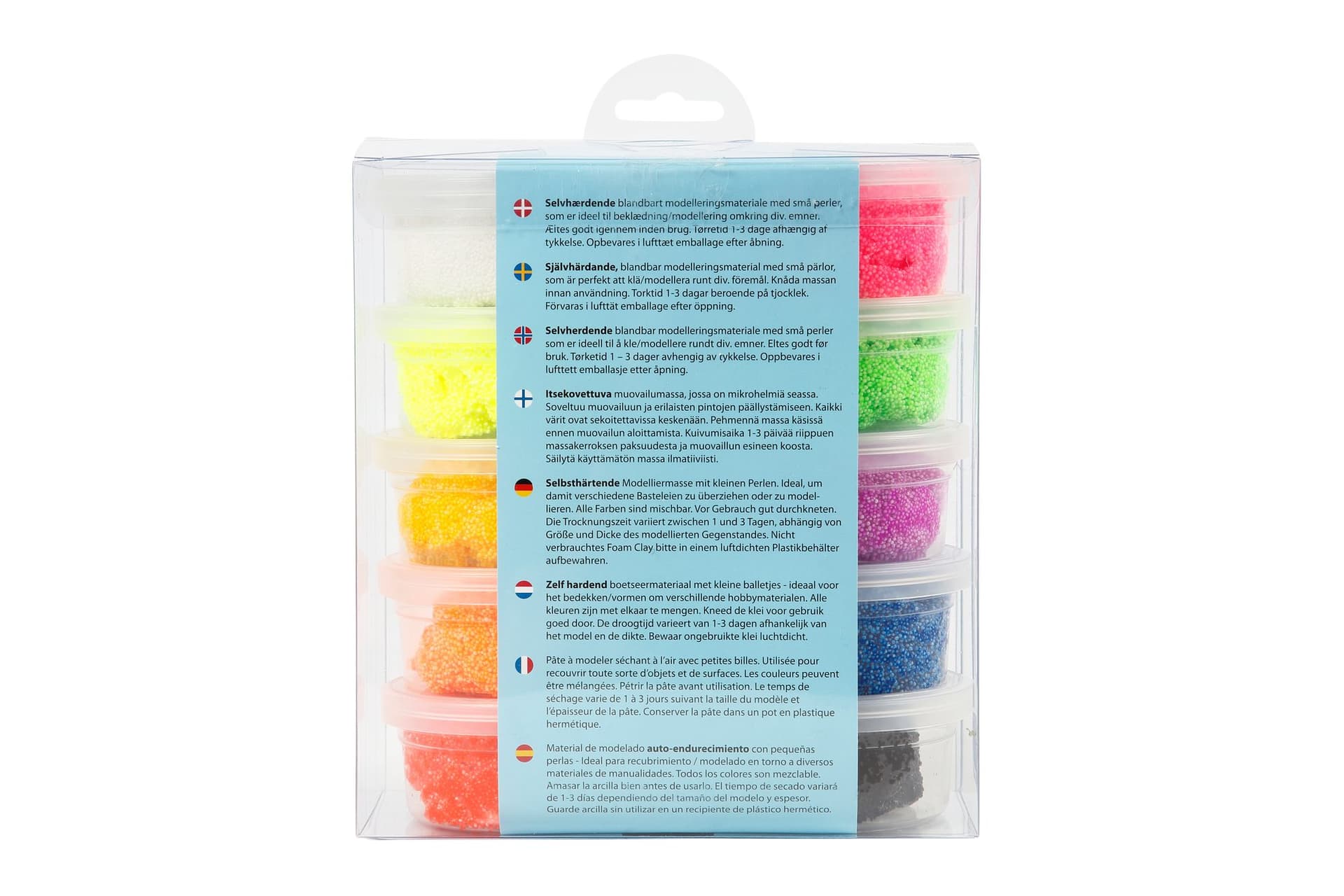 Klei Foam Clay basic 10 x 35gr 10 kleuren 3