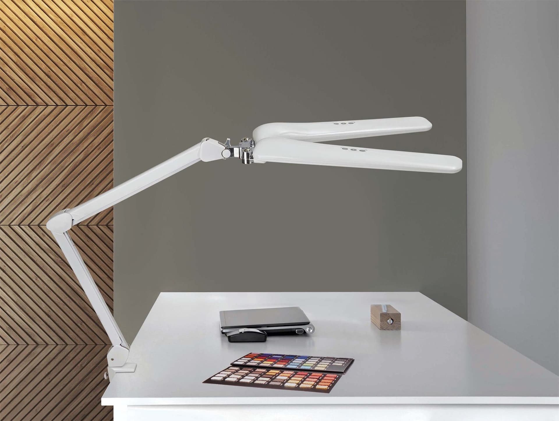 Werkpleklamp MAUL Craft duo LED tafelklem dimbaar wit 3