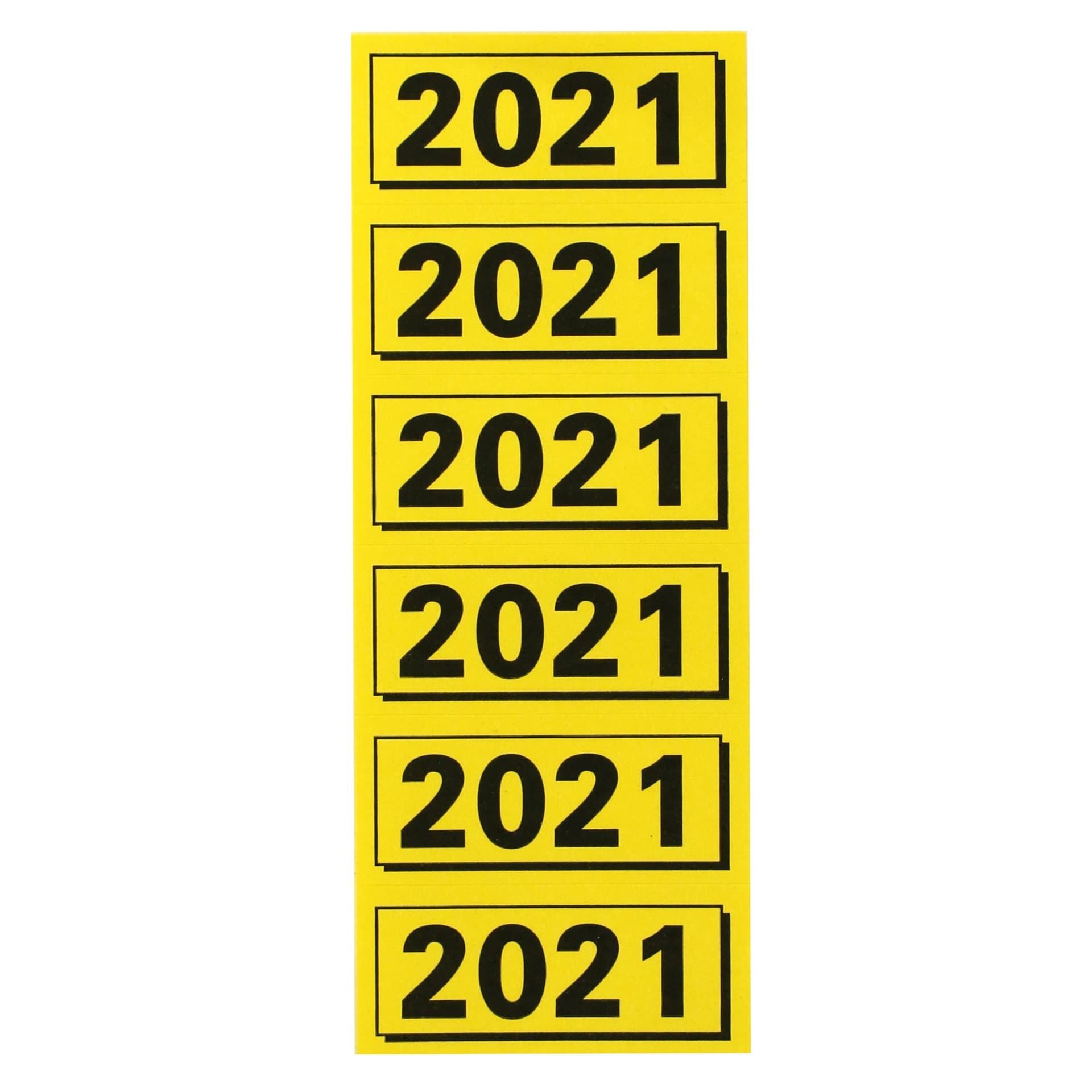 Rugetiket Elba 2021 geel met zwarte opdruk 120 stuks