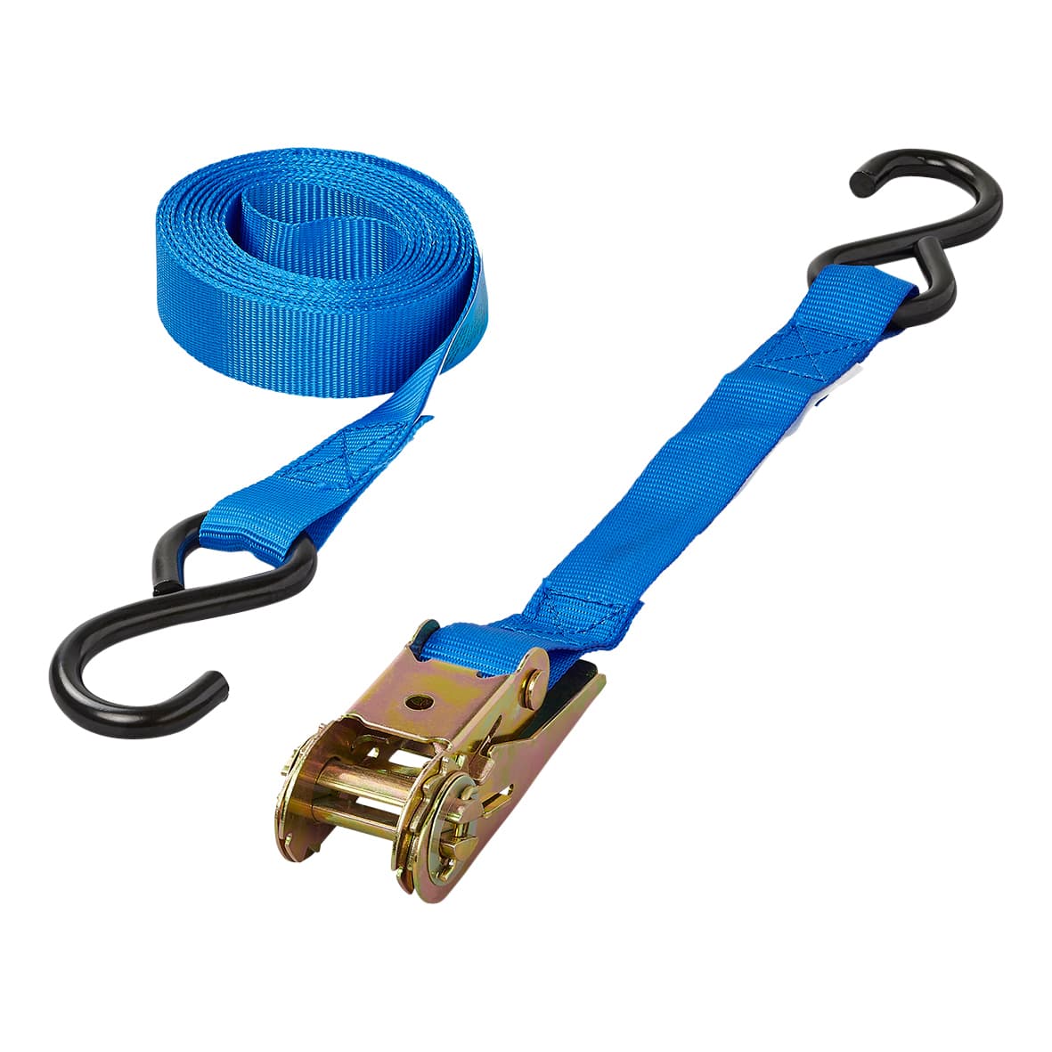 Spanband ProPlus ratel 5 meter met 2 haken blauw 4