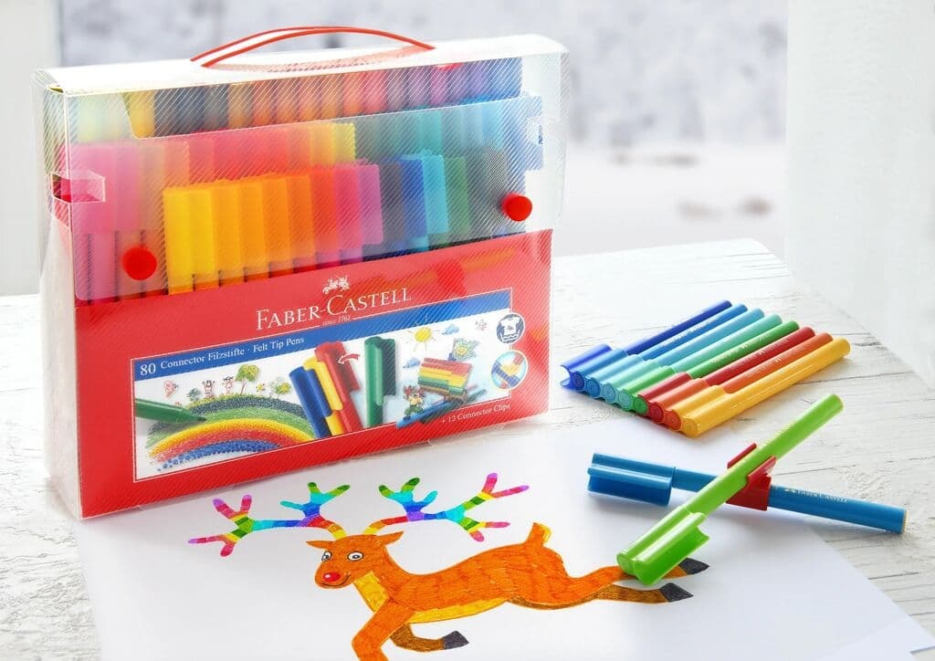 Kleurstiften Faber-Castell Connector assorti cadeauset à 80 stuks 7