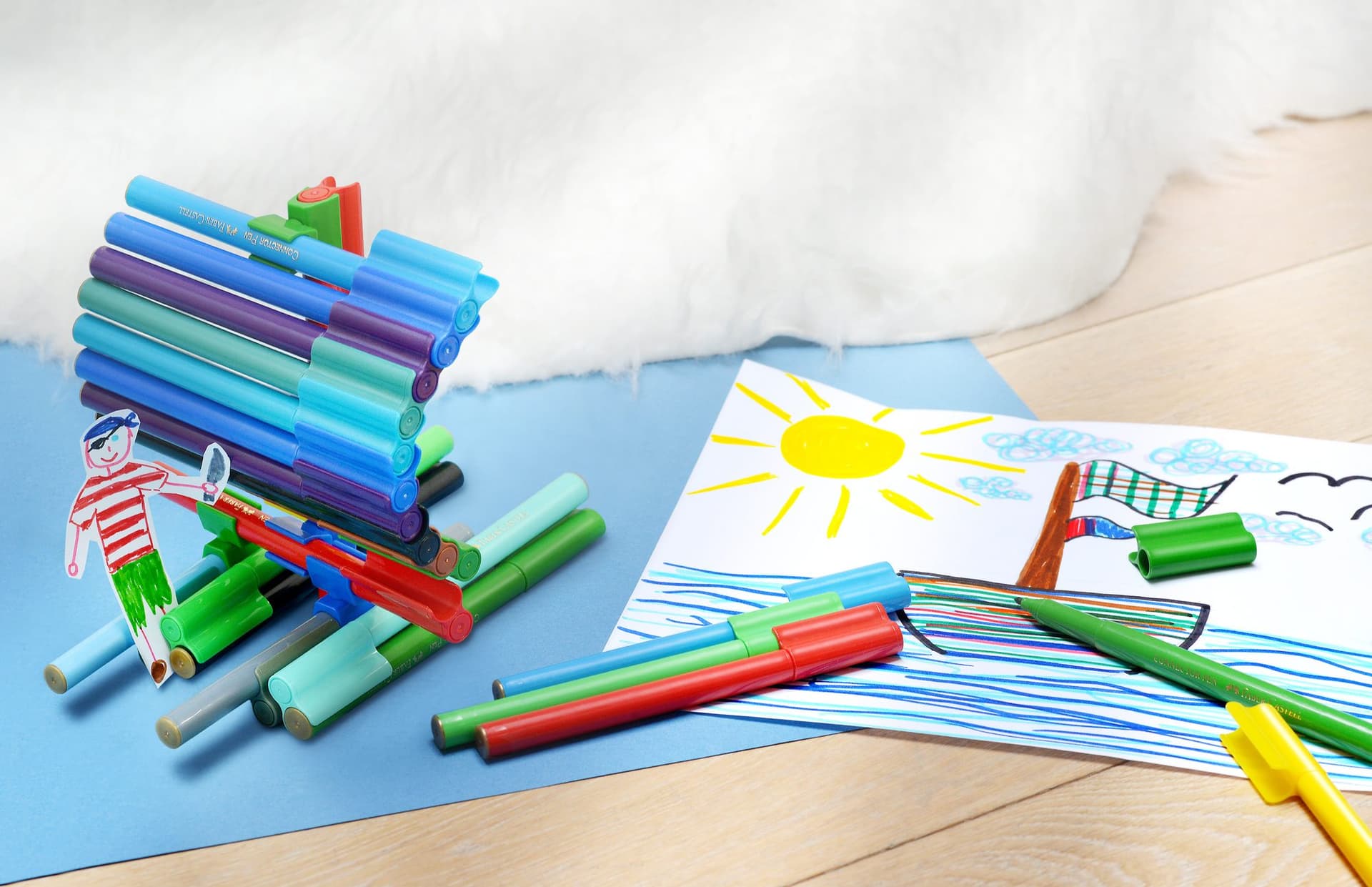 Kleurstiften Faber-Castell Connector assorti cadeauset à 80 stuks 9