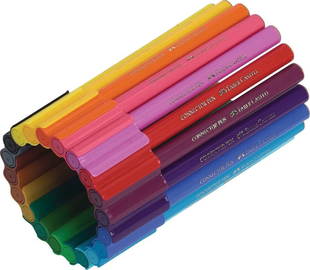 Kleurstiften Faber-Castell Connector assorti koffer à 60 stuks 5