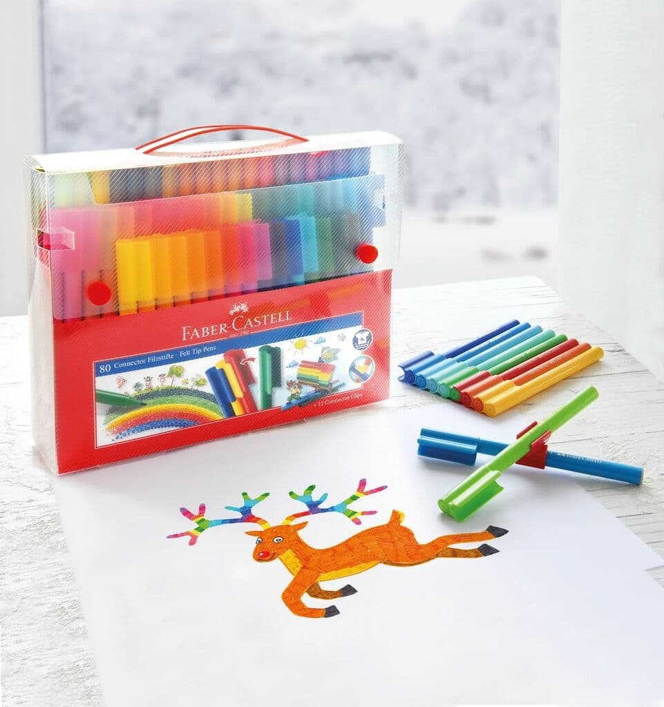 Kleurstiften Faber-Castell Connector assorti koffer à 60 stuks 7