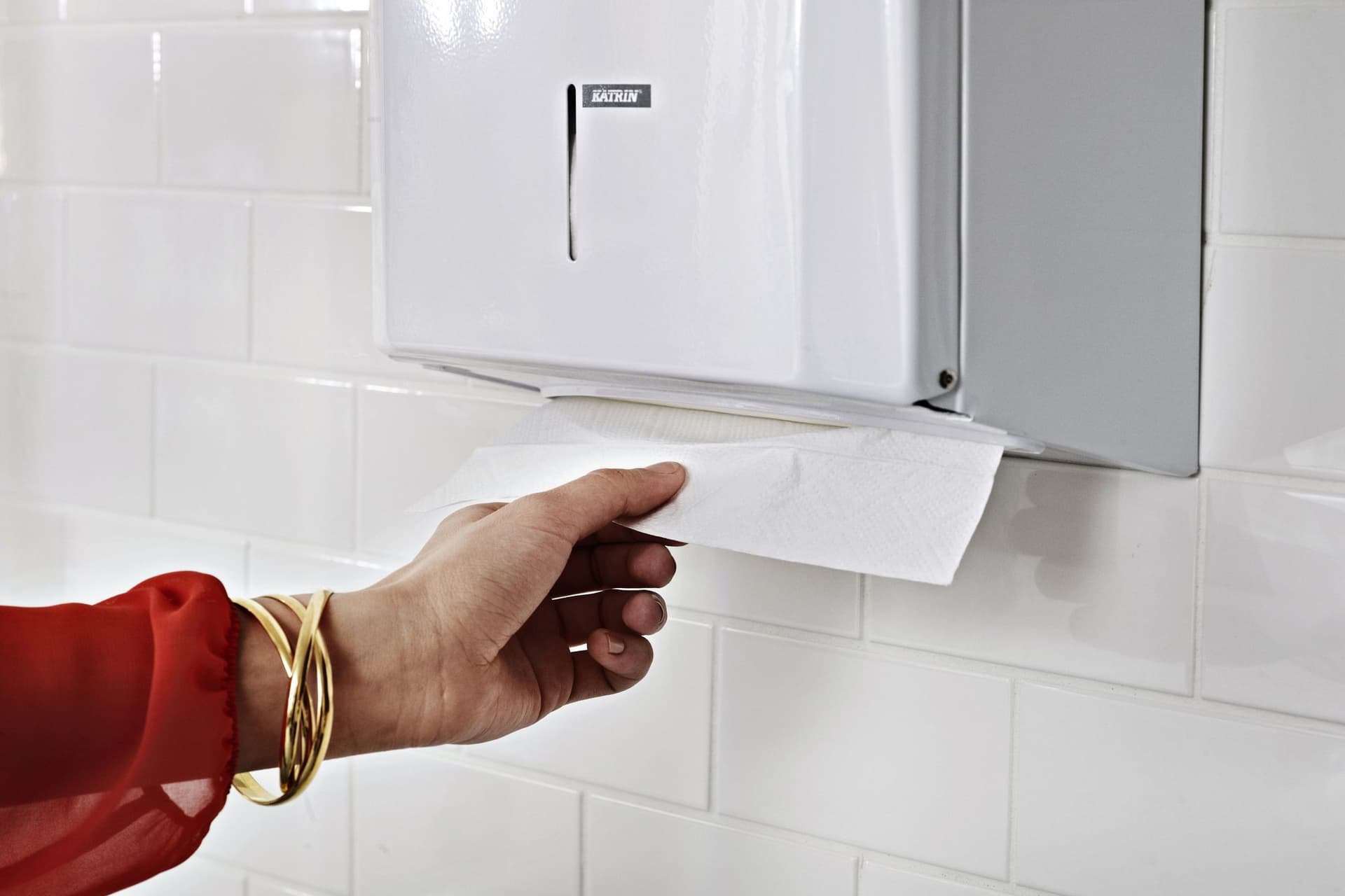 Handdoekdispenser Katrin medium wit 988113 3