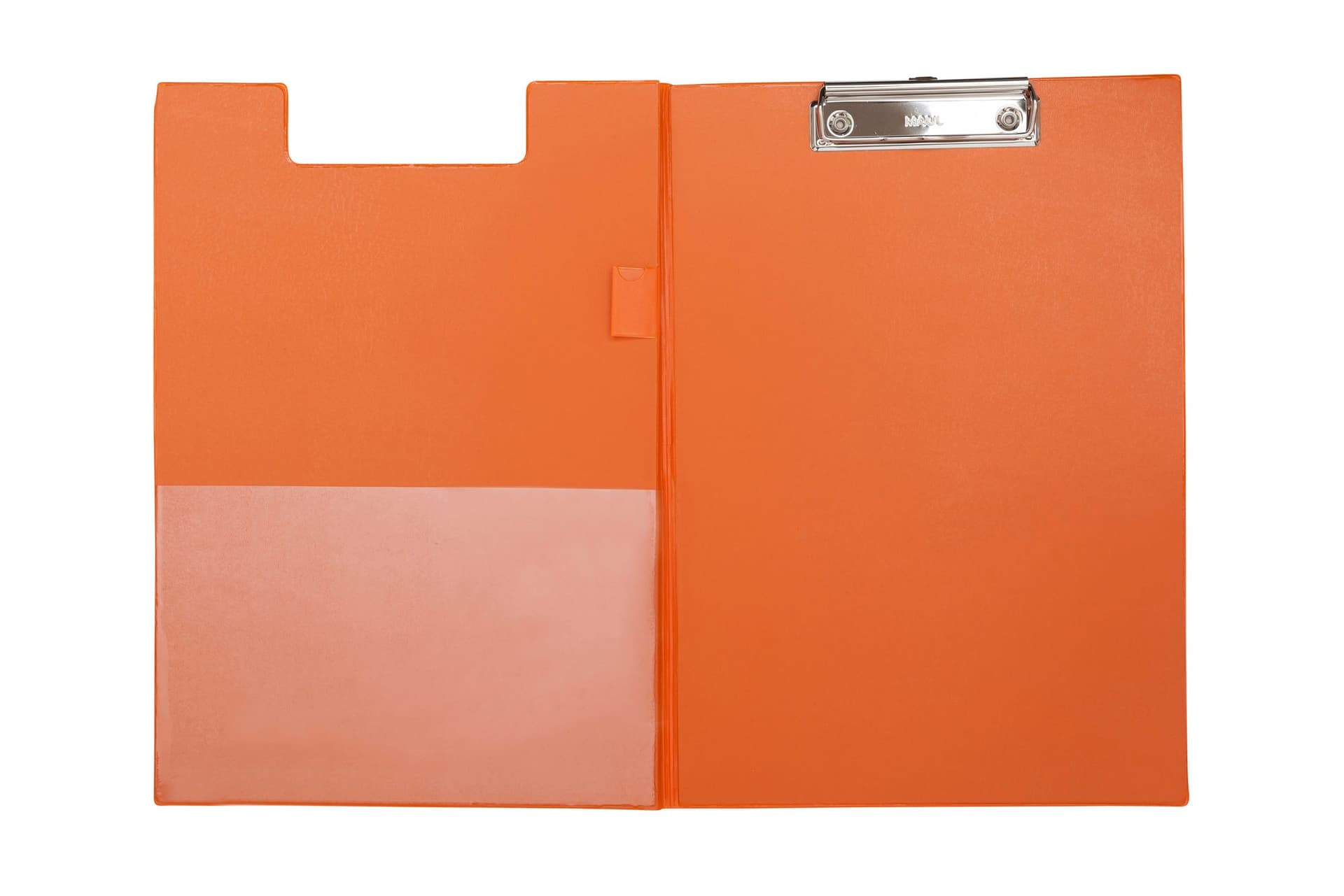 Klembordmap MAUL A4 staand met penlus PVC neon oranje 3