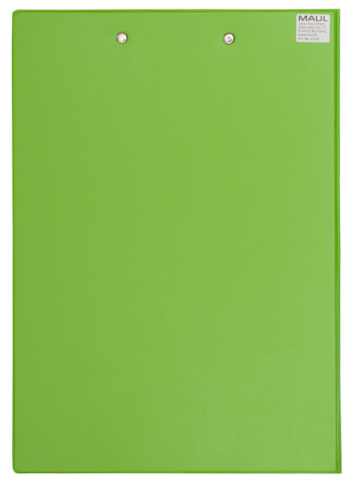 Klembordmap MAUL A4 staand met penlus PVC neon groen 2