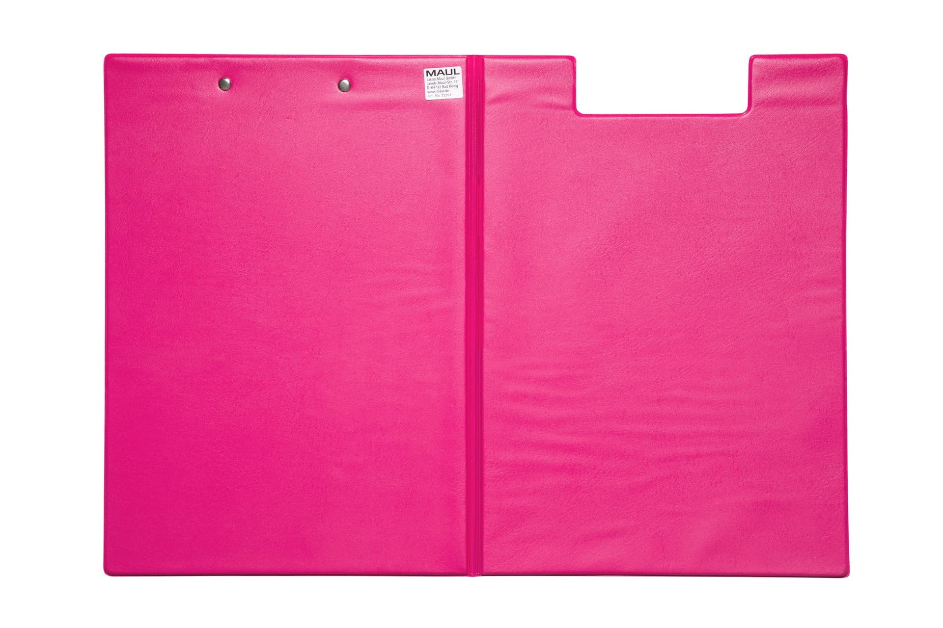 Klembordmap MAUL A4 staand met penlus PVC neon roze 2