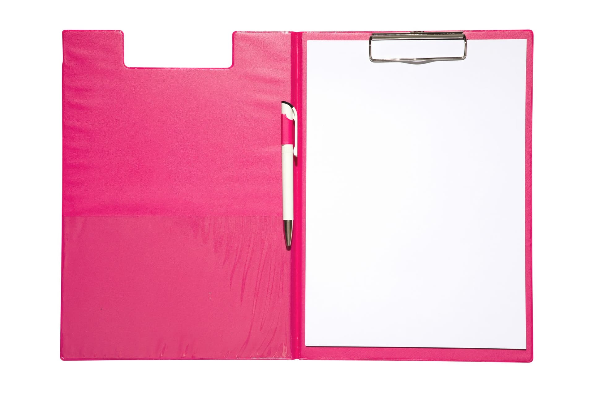 Klembordmap MAUL A4 staand met penlus PVC neon roze 3