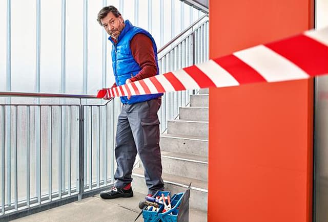 Waarschuwings- en markeerlint tesa® Signal 100mx80mm rood-wit 2