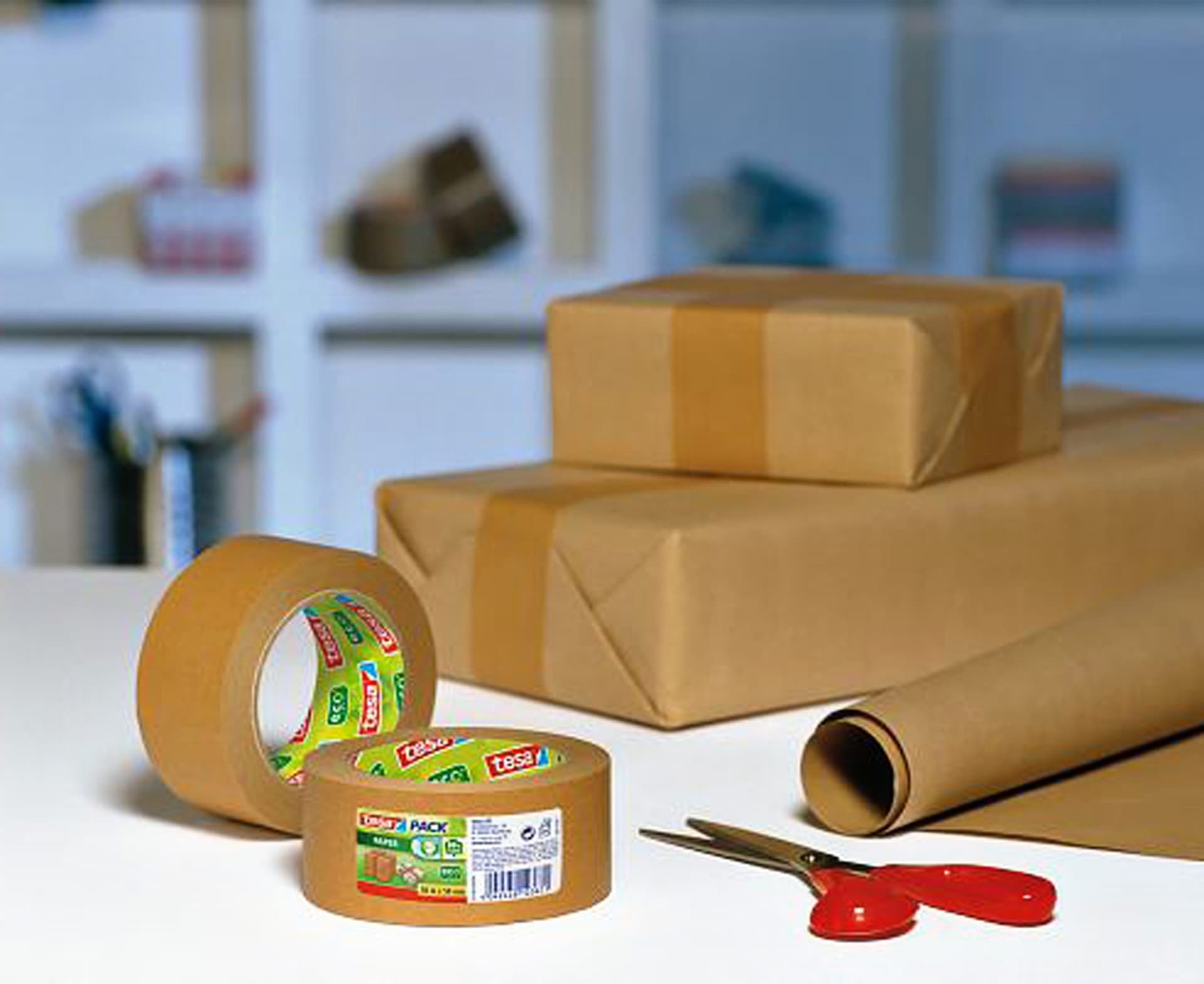 Verpakkingstape tesapack® papier ecoLogo® 25mx38mm bruin 2