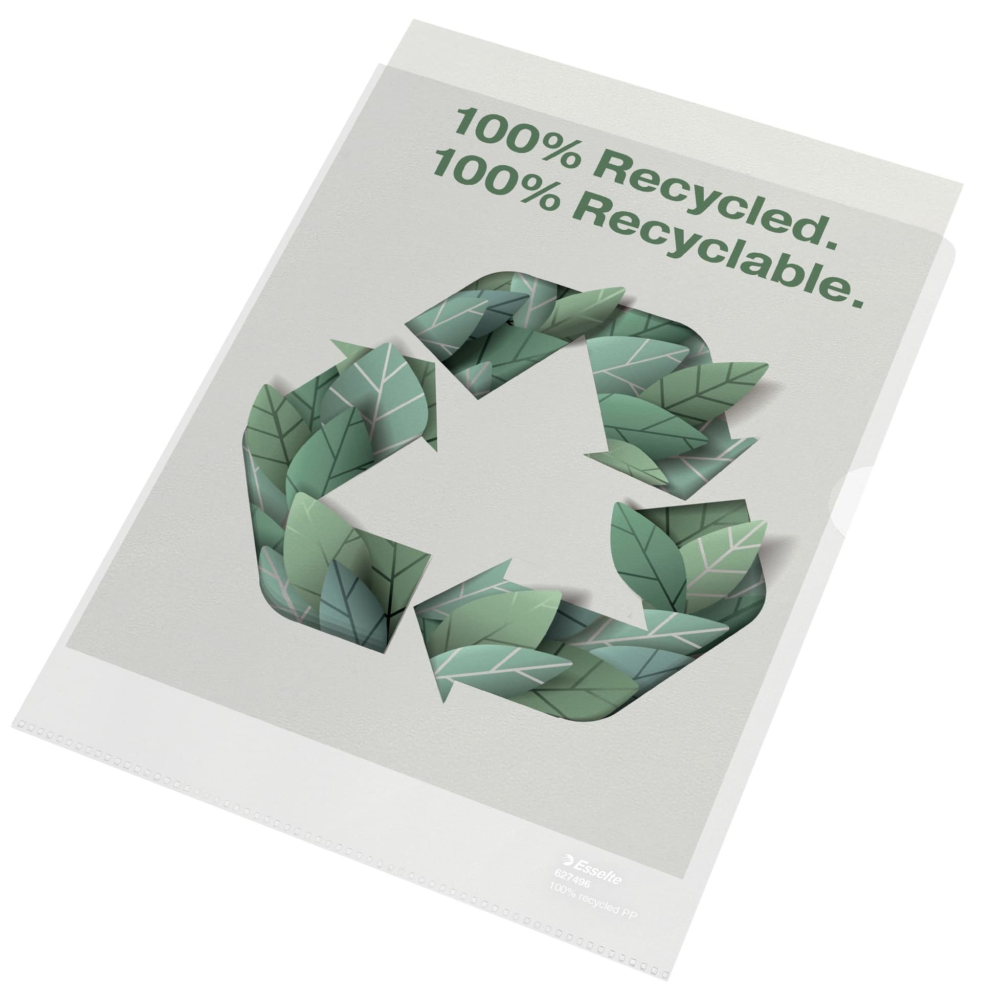 Insteekmap L-model Esselte A4 100% gerecycled 0.10mm transparant 100 stuks 4