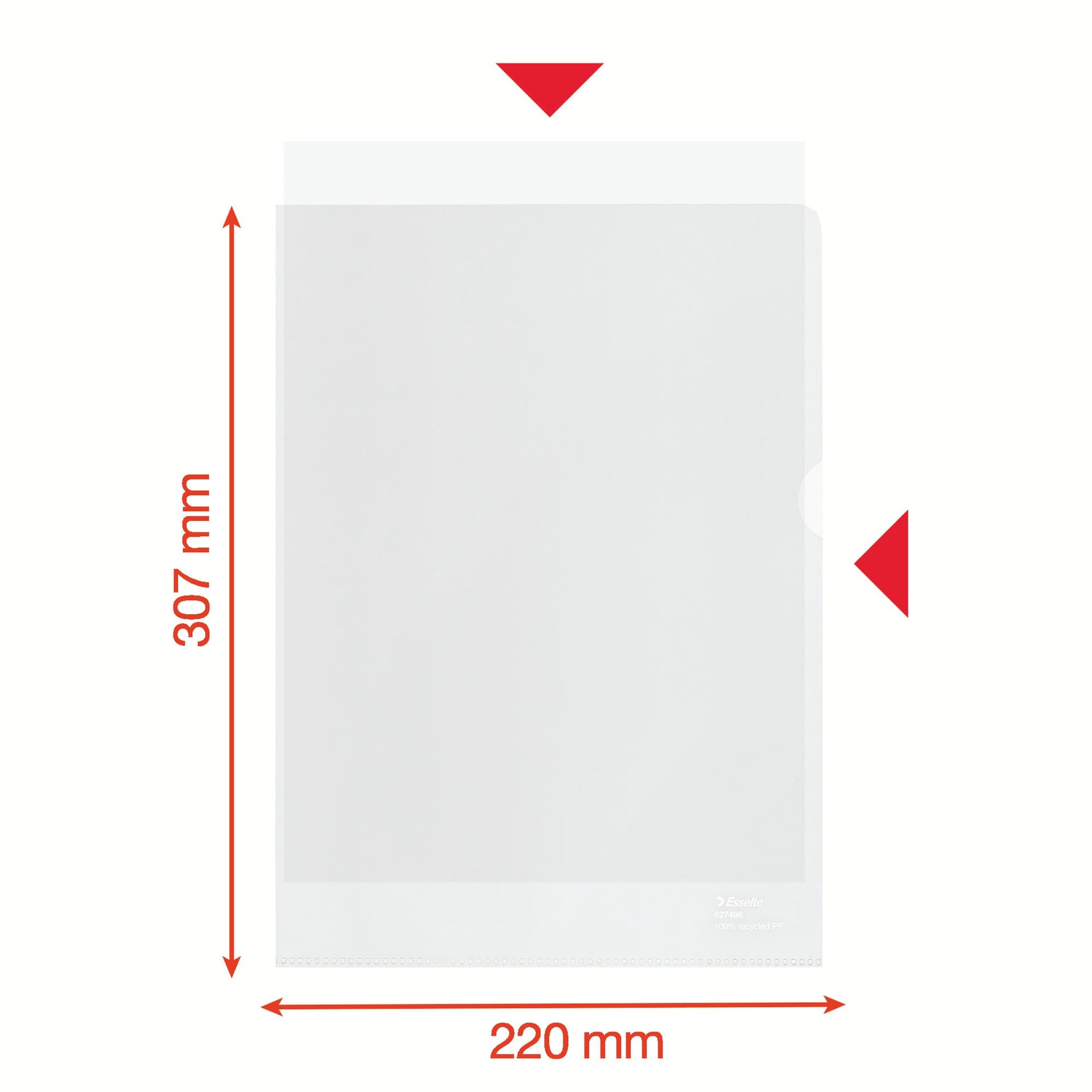 Insteekmap L-model Esselte A4 100% gerecycled 0.10mm transparant 100 stuks 4
