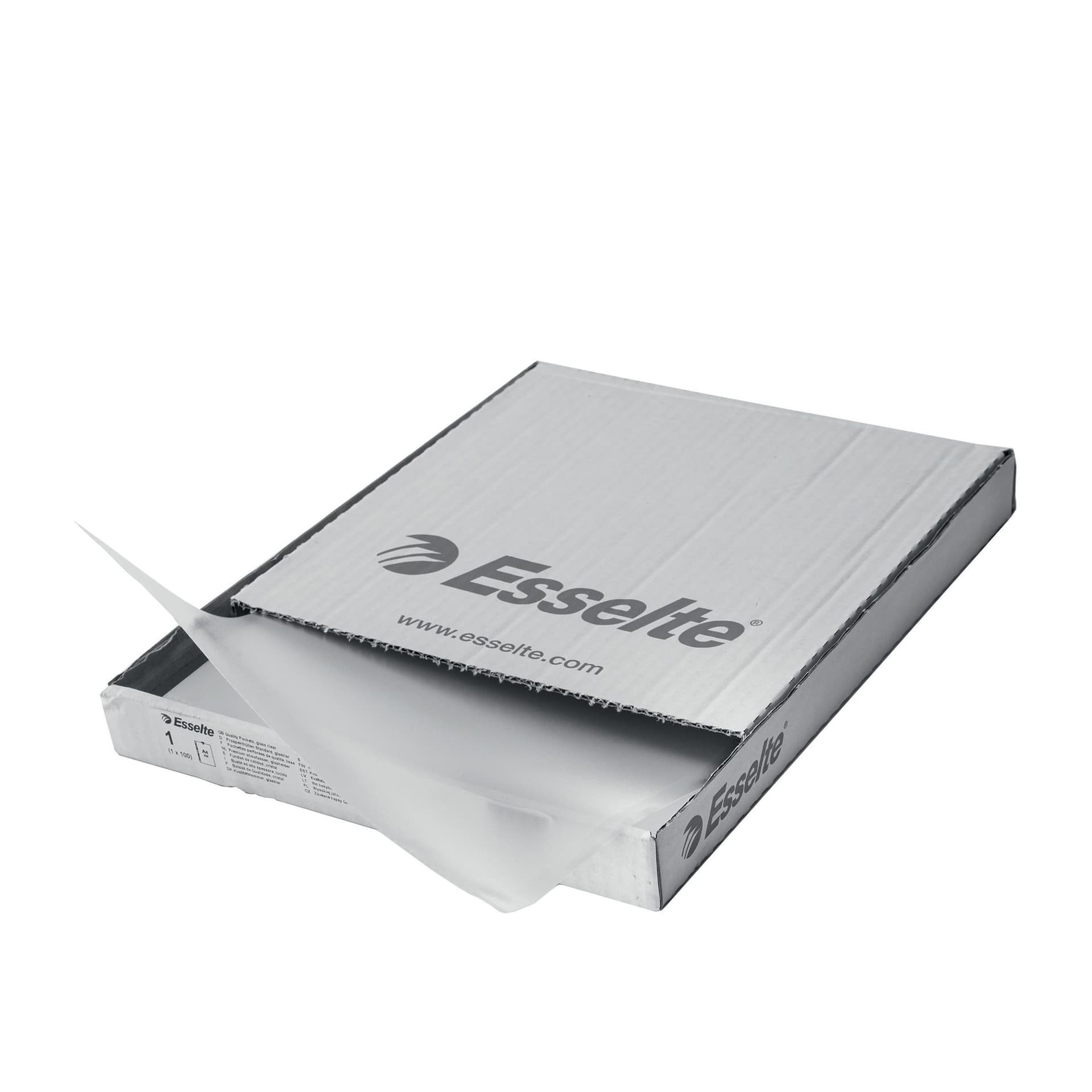 Insteekmap L-model Esselte A4 100% gerecycled 0.10mm transparant 100 stuks 9