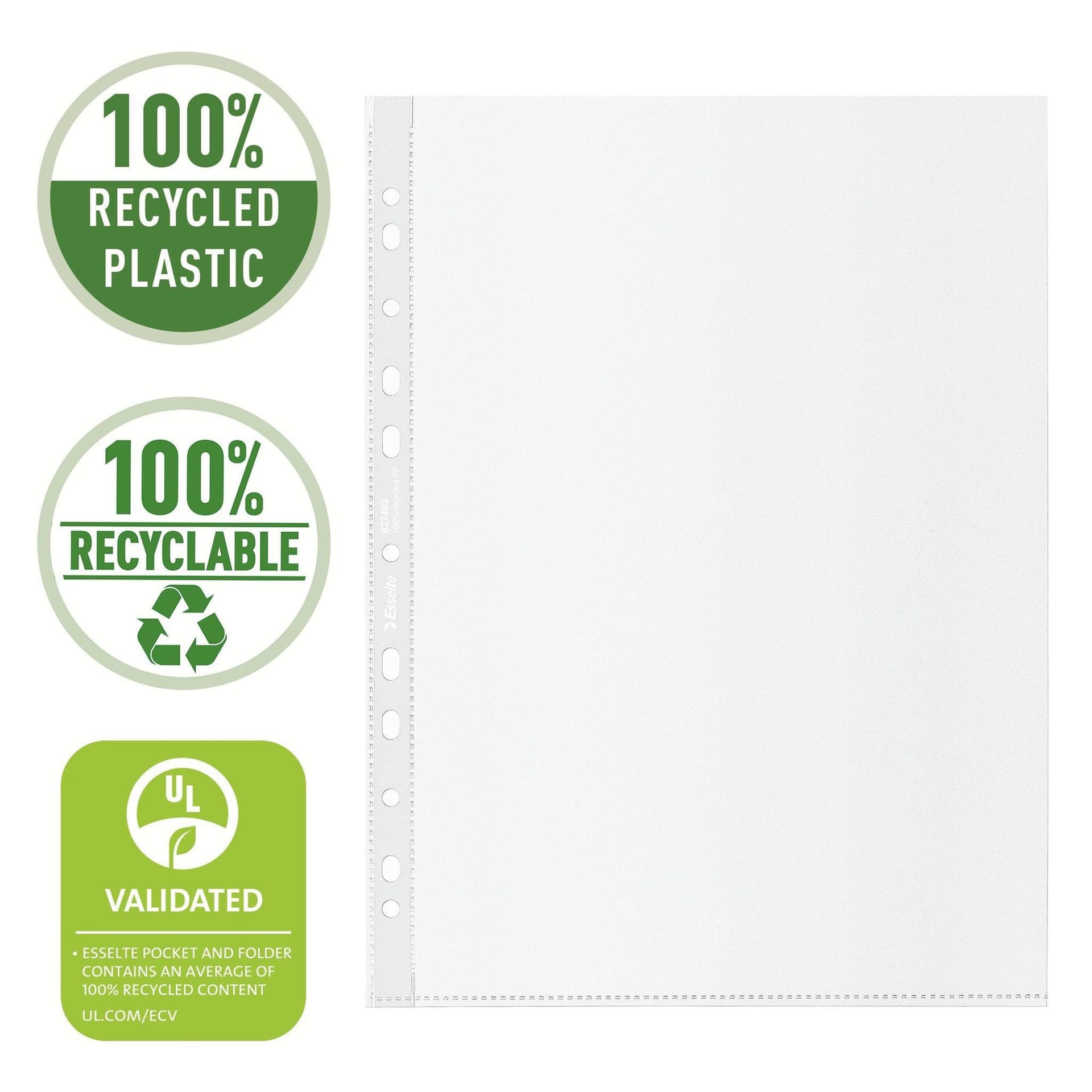 Showtas Esselte recycle PP A4 70µ 11-gaats transparant 100 stuks 5