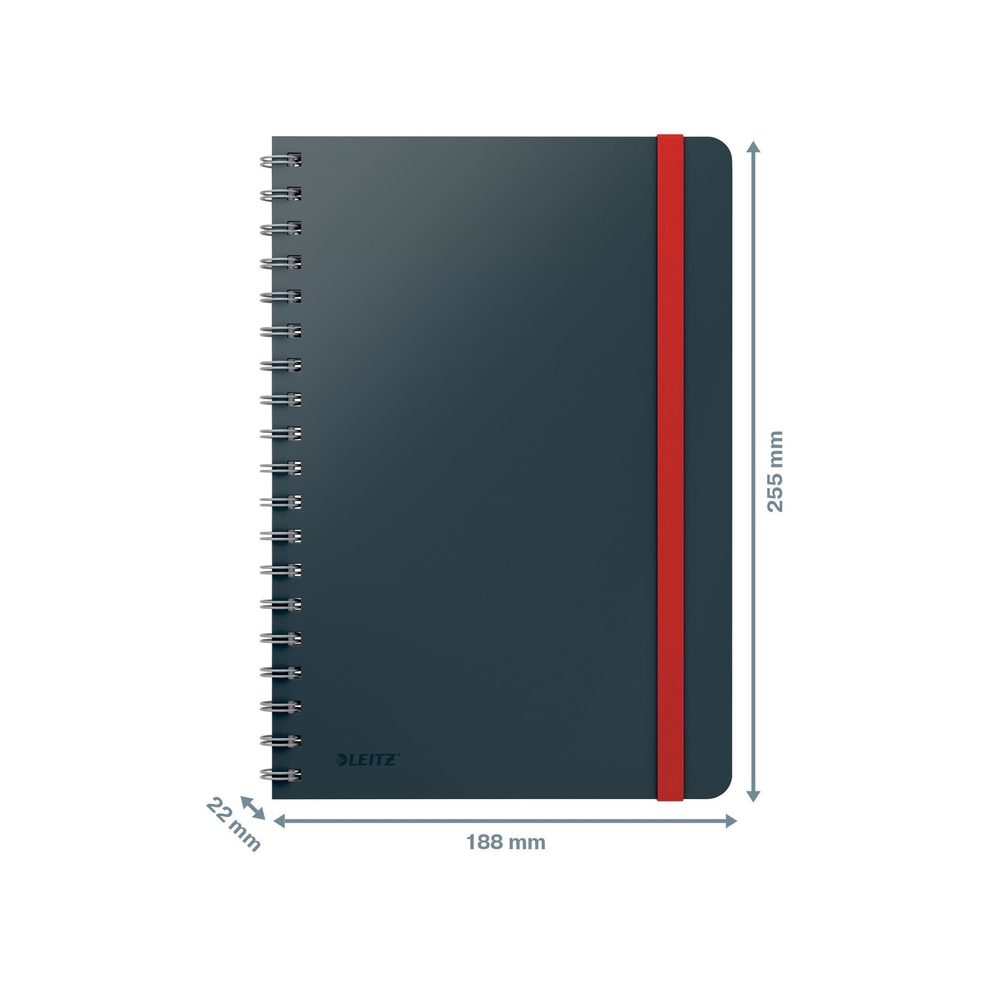 Notitieboek Leitz Cosy B5 160blz 100gr spiraal lijn grijs 5