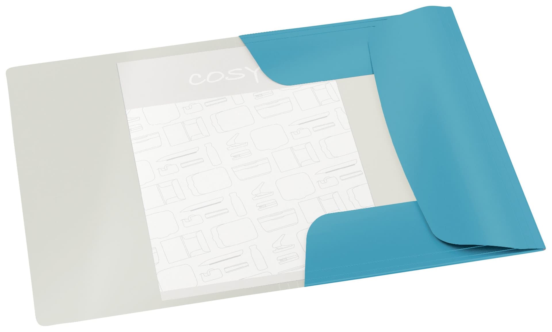 Elastomap Leitz Cosy A4 3-kleps blauw 2