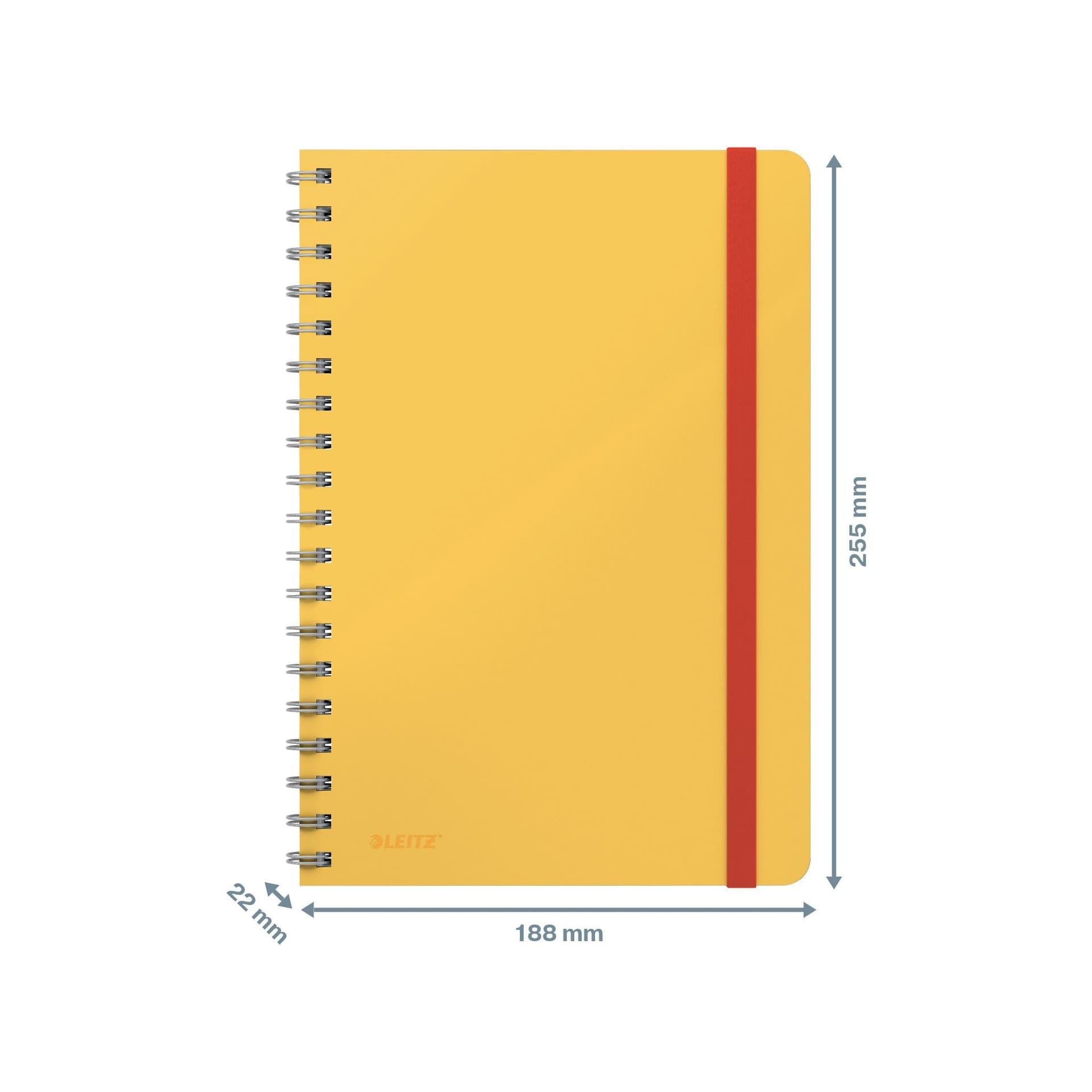 Notitieboek Leitz Cosy B5 160blz 100gr spiraal lijn geel 6