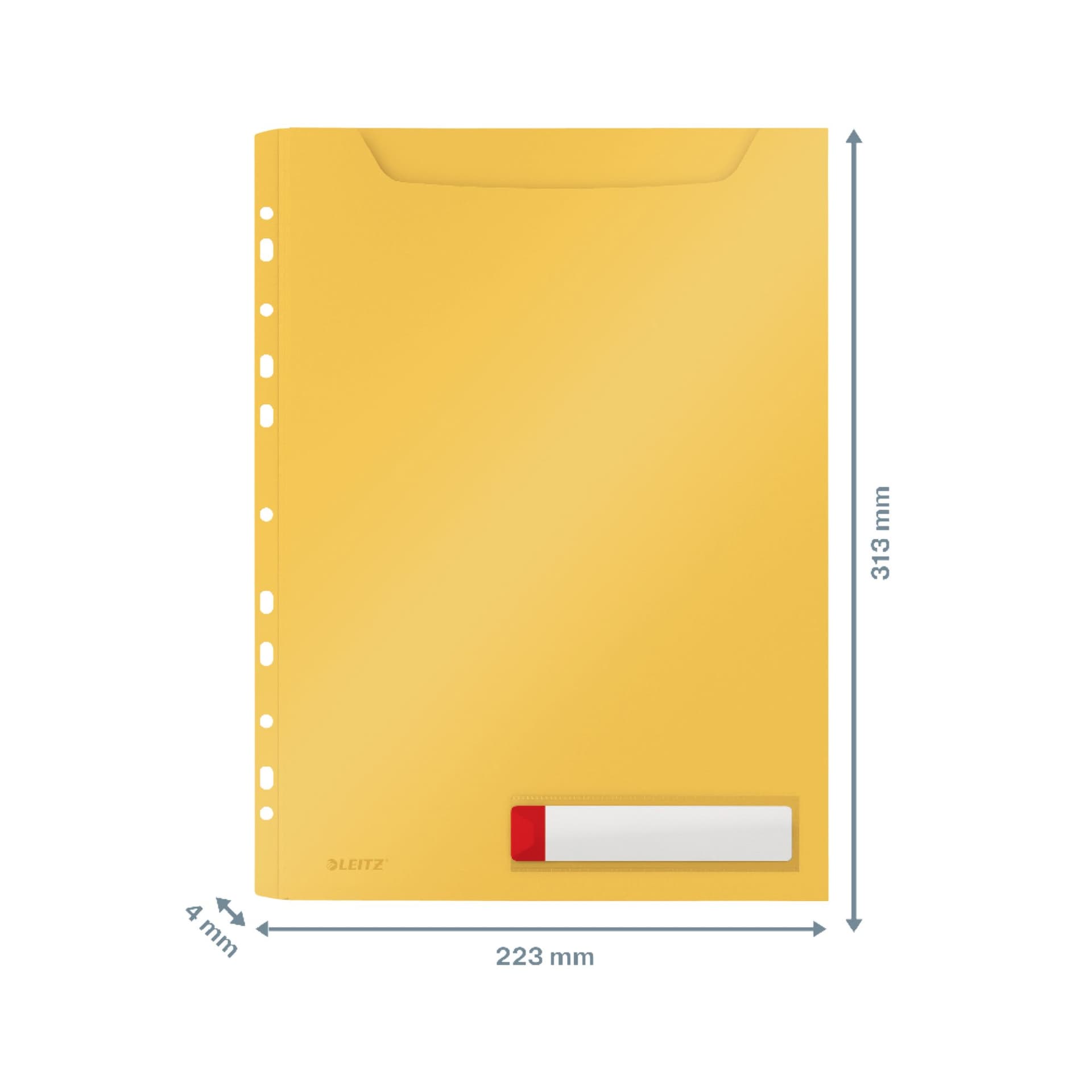 Insteekmap U-model Leitz Cosy harmonica A4 met perforatiestrip PP geel 3