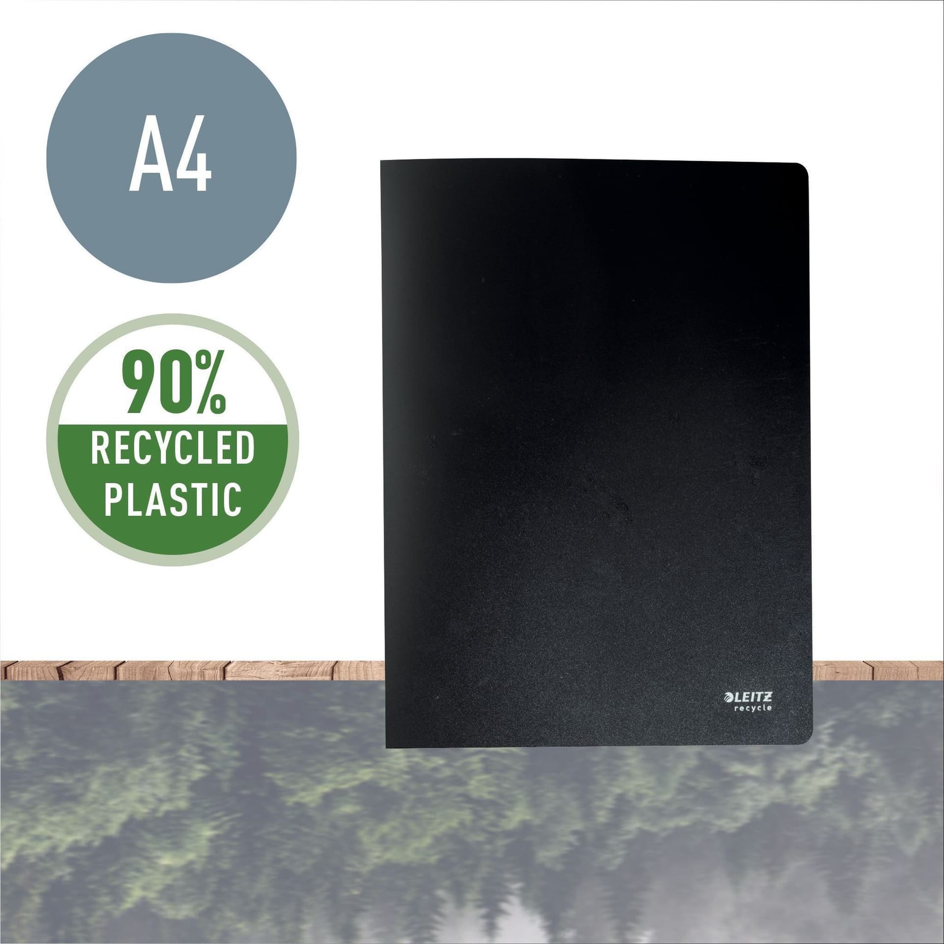 Showmap Leitz Recycle A4 20-tassen gerecycled PP zwart 2