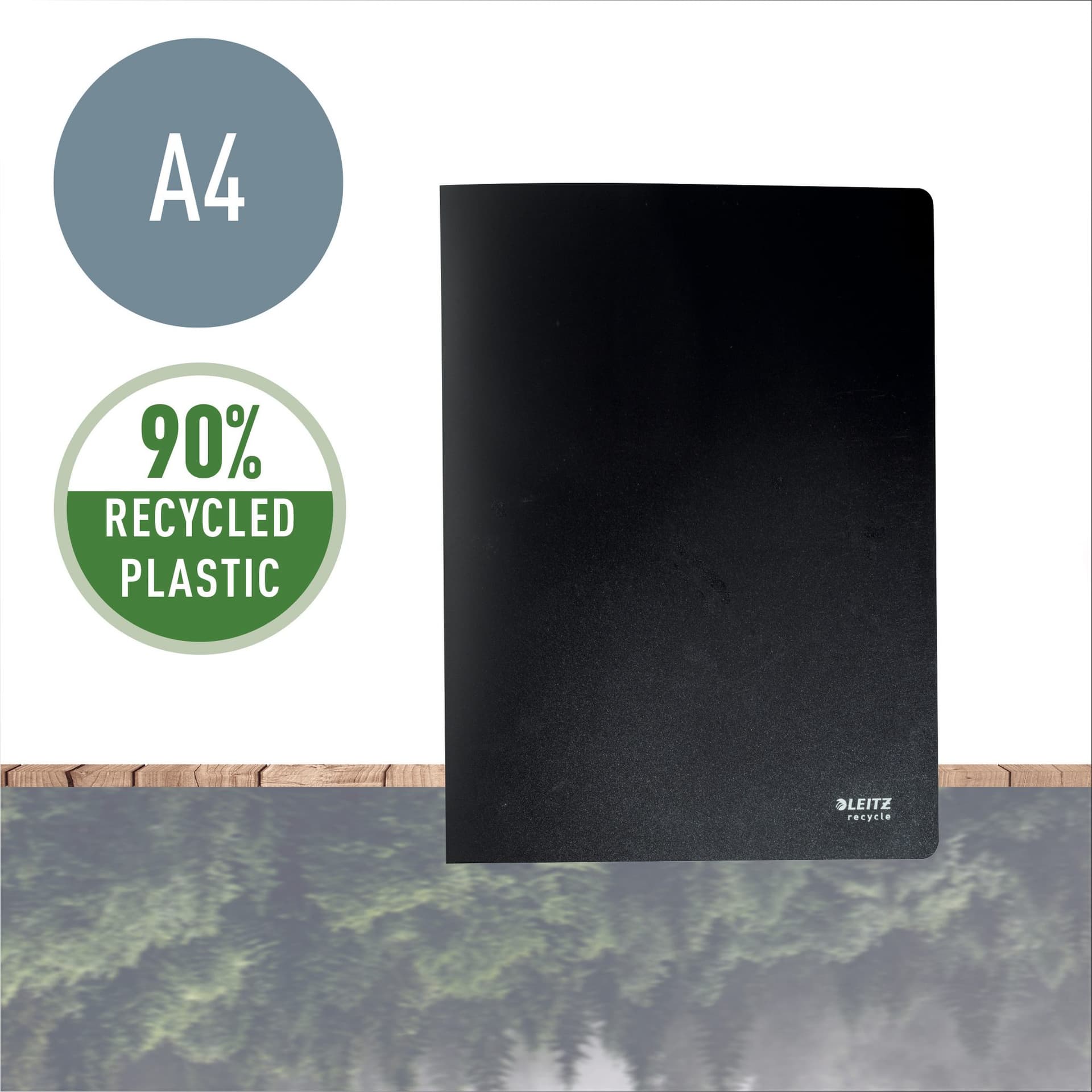 Showmap Leitz Recycle A4 40-tassen gerecycled PP zwart 3