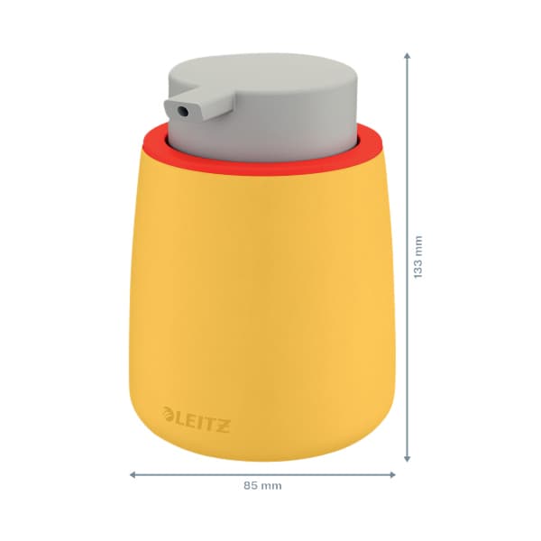 Handzeepdispenser Leitz Cosy voor handzeep 300ml geel 2