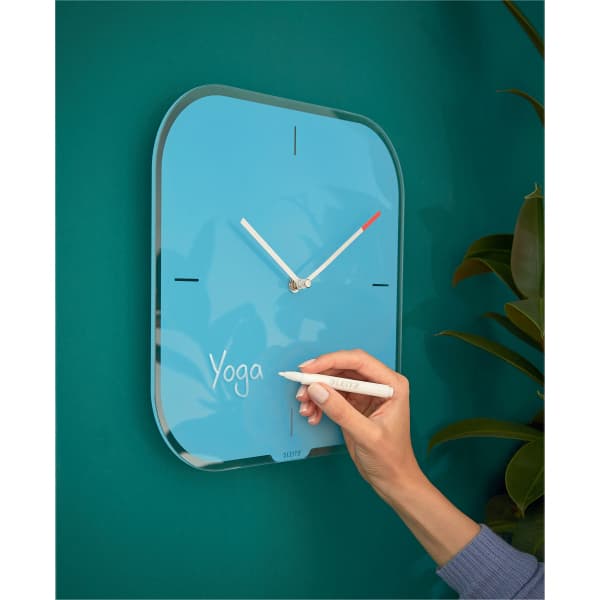 Wandklok Leitz Cosy blauw glas 6