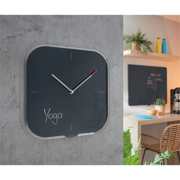 Wandklok Leitz Cosy grijs glas 4