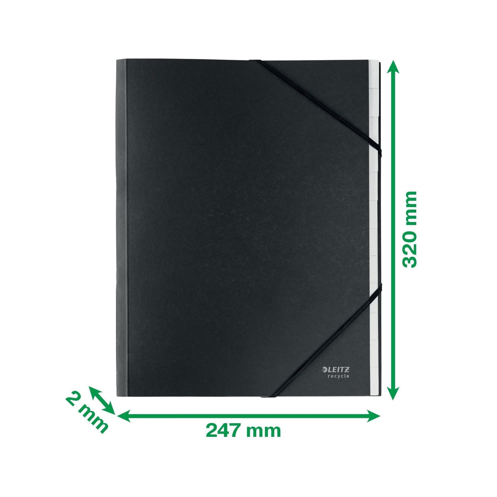 Sorteermap Leitz Recycle 12 tabs karton zwart 3