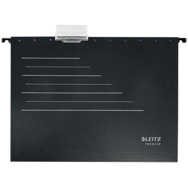 Hangmap Leitz Alpha Recycle A4 verticaal V-bodem zwart