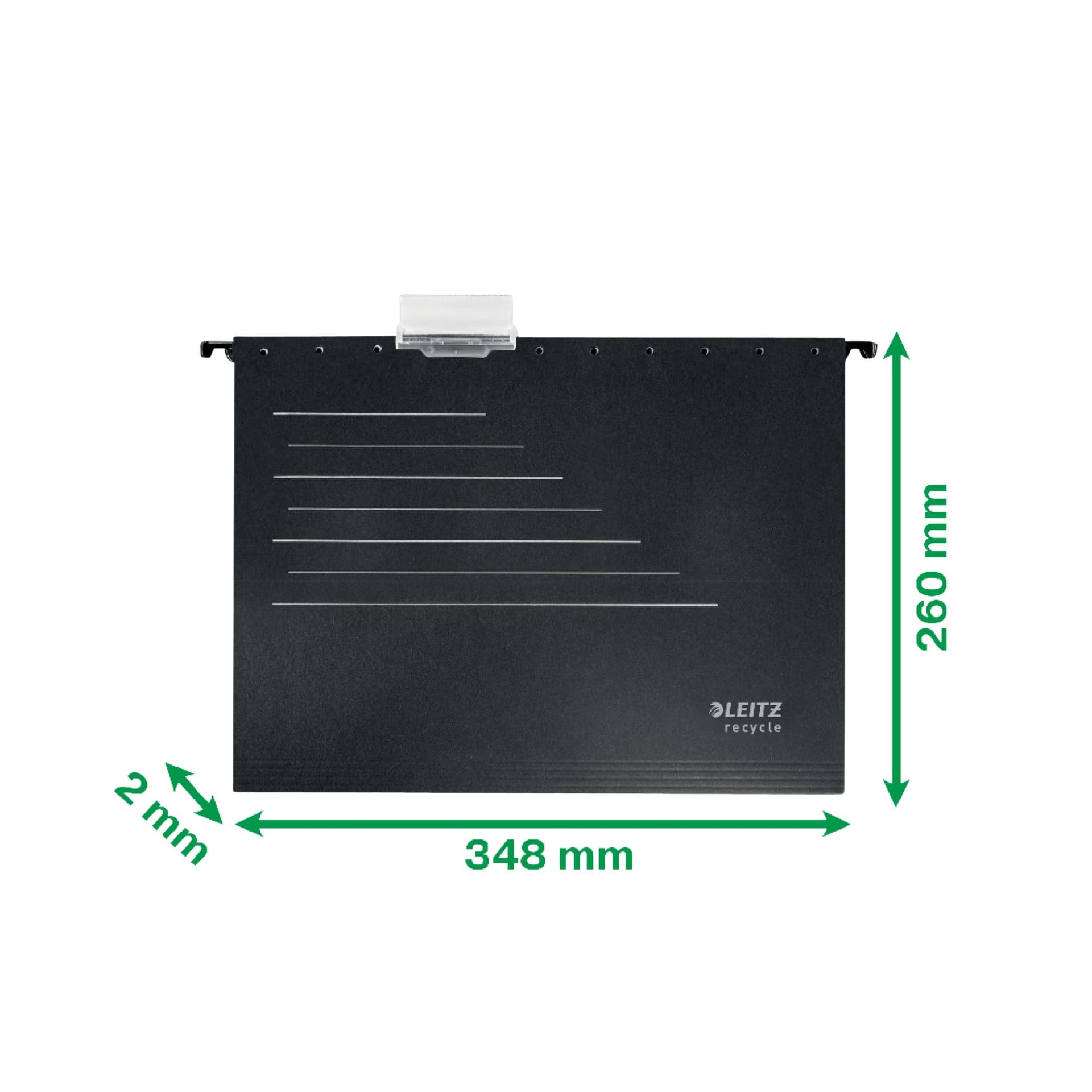Hangmap Leitz Alpha Recycle A4 verticaal V-bodem zwart 3