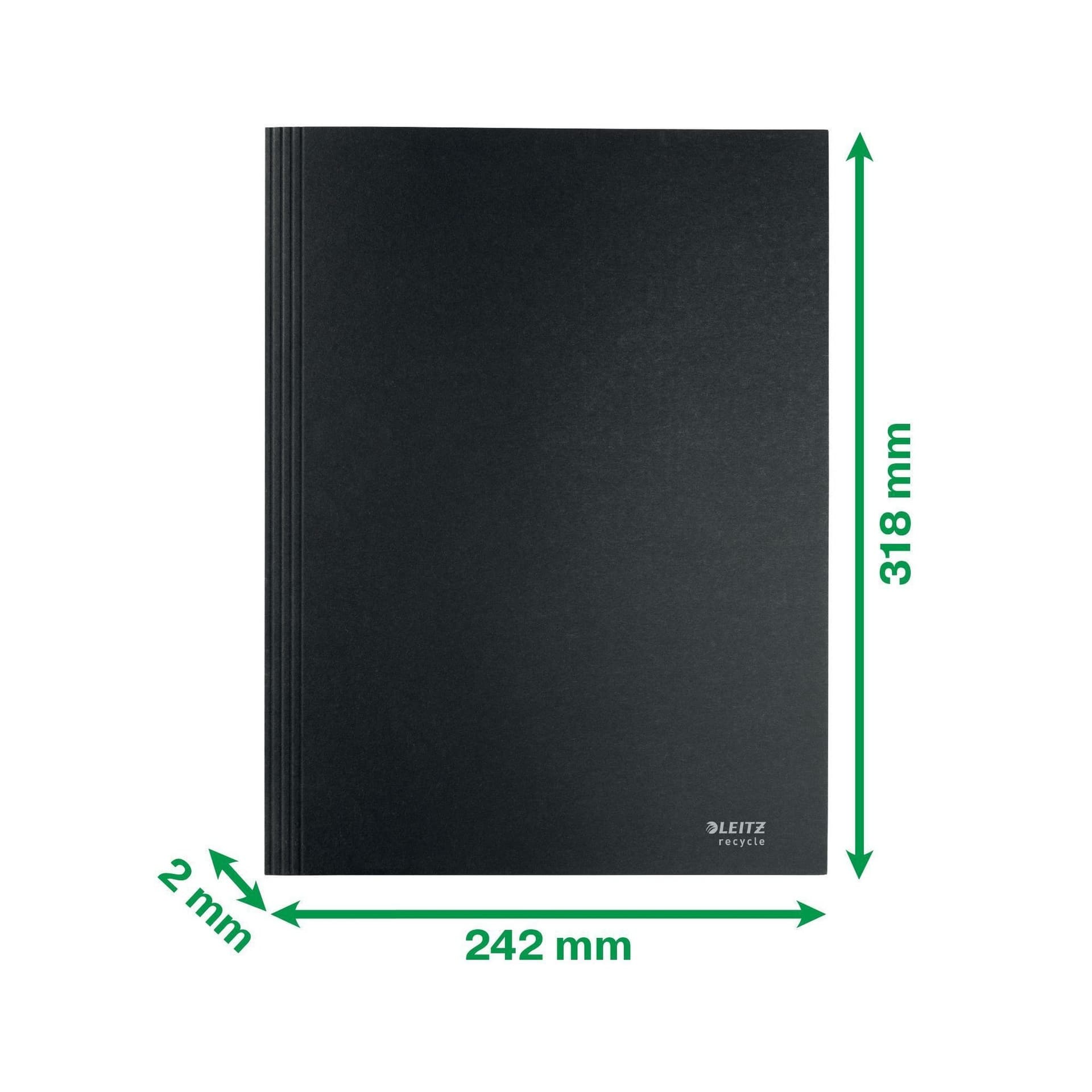 Dossiermap Leitz Recycle A4 3-kleps karton zwart 3