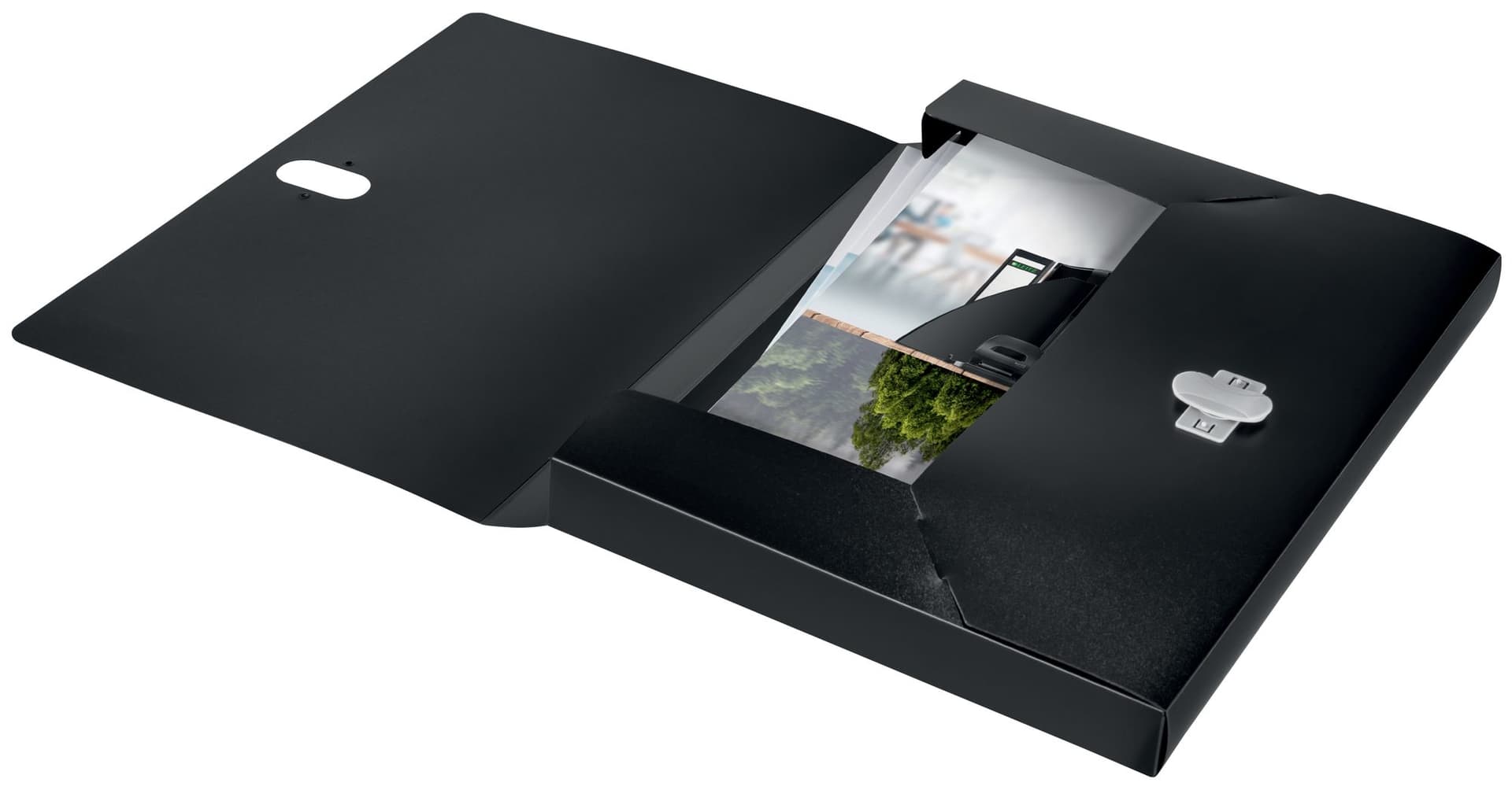 Documentenbox Leitz Recycle A4 PP zwart 8