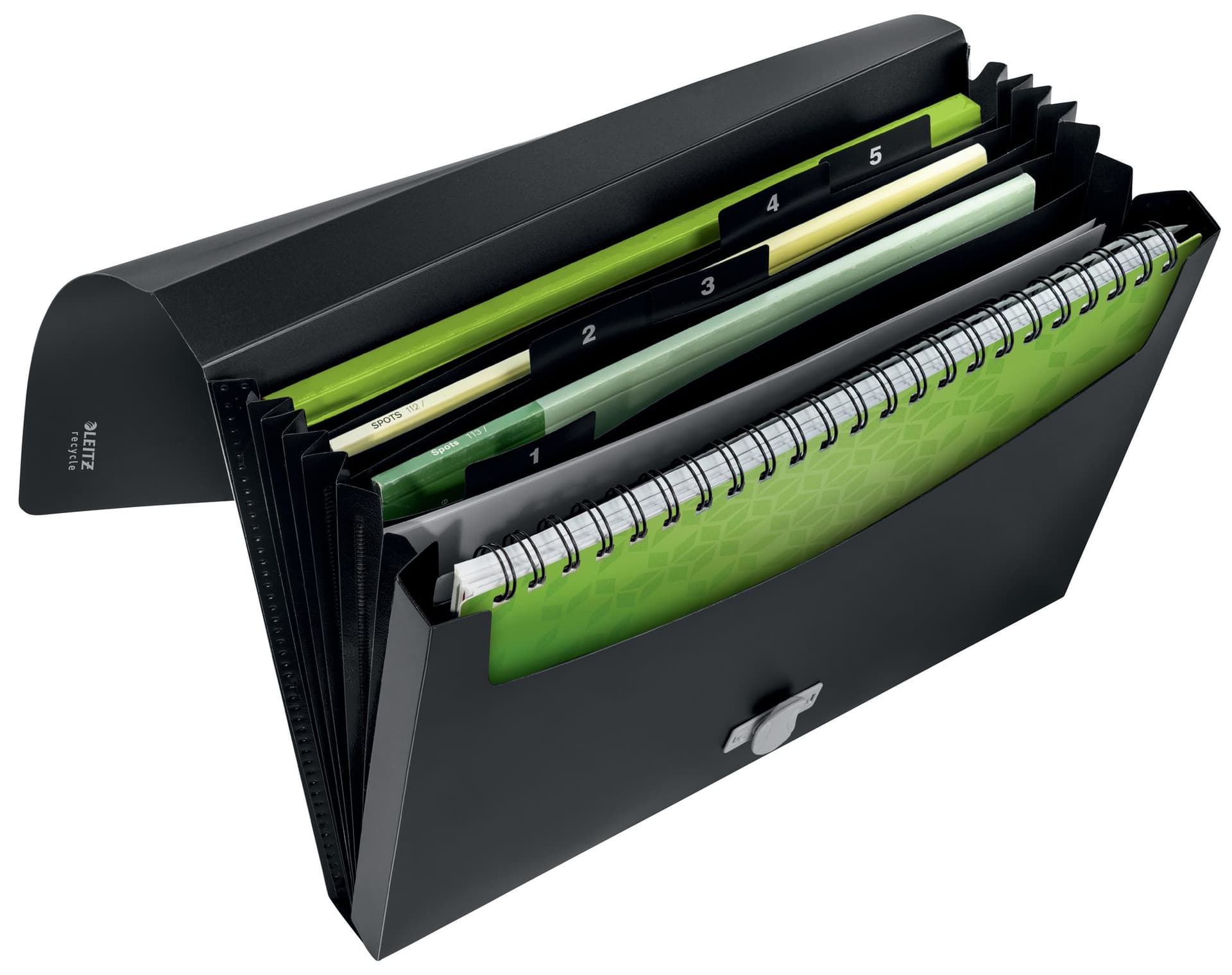 Projectmap Leitz Recycle A4 5-vaks PP zwart 7