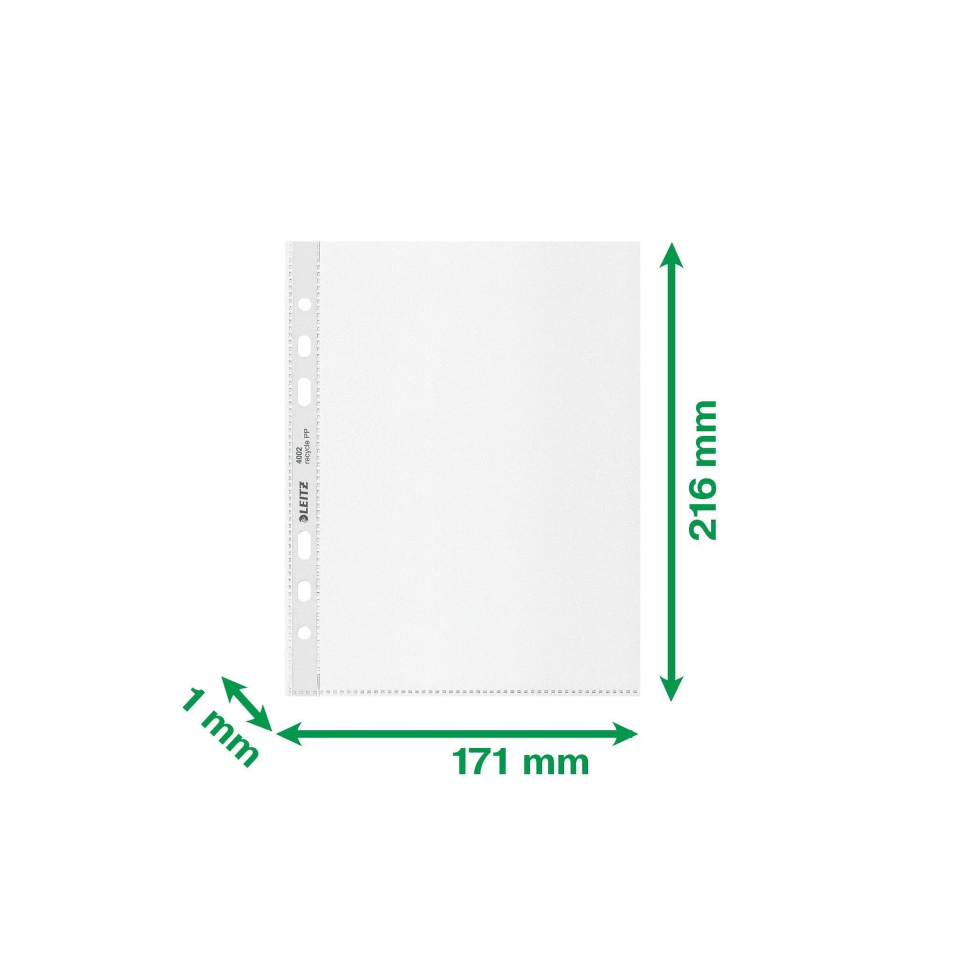Showtas Leitz Recycle 100µ 6-gaats PP A5 transparant 25 stuks 3