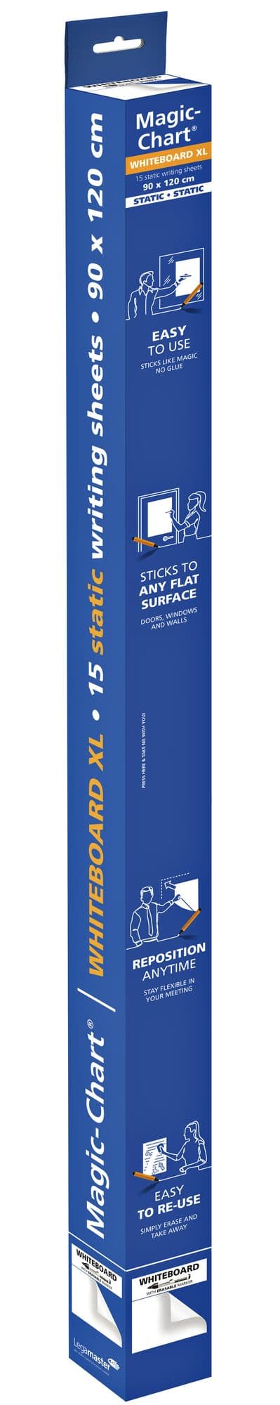 Magic-Chart Legamaster whiteboard XL 90x120cm wit 15 vel 4