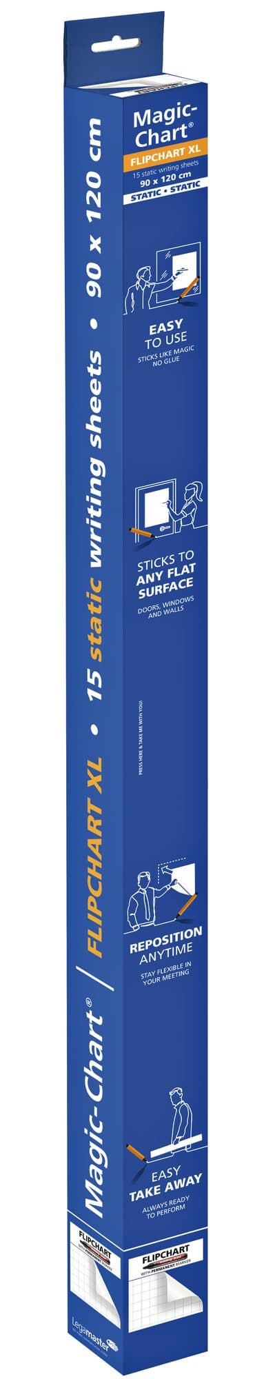 Magic-Chart Legamaster flipchart XL 90x120cm wit met ruit 15 vel 4